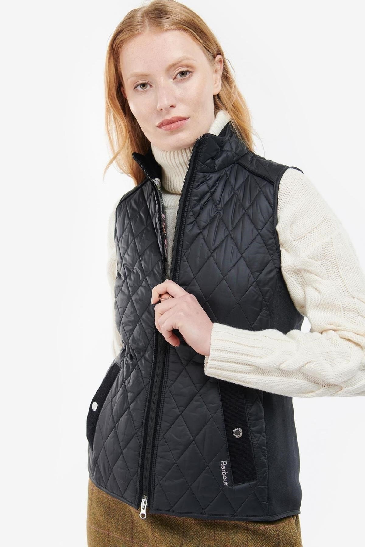 Barbour Poppy Kadın Yelek Black/Renaissance Floral