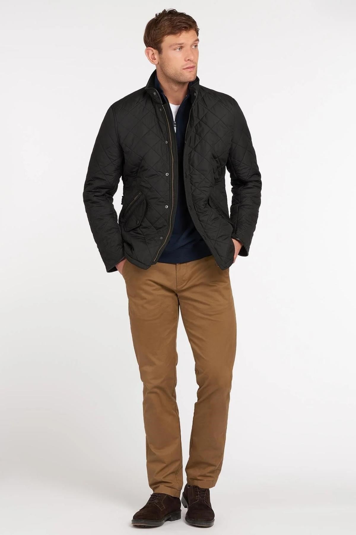 Barbour Powell Polar Kapitone Ceket BK11 Black