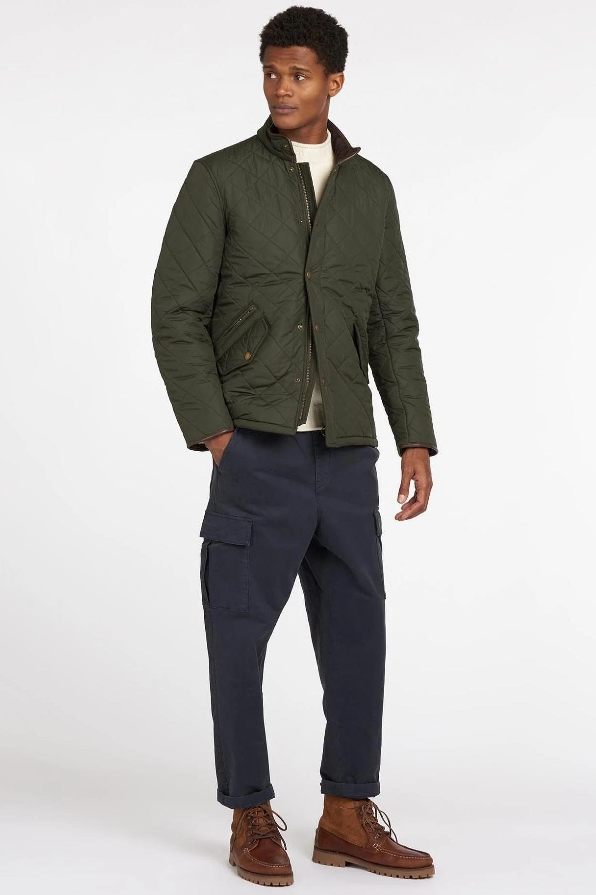 Barbour Powell Polar Kapitone Ceket GN72 Sage