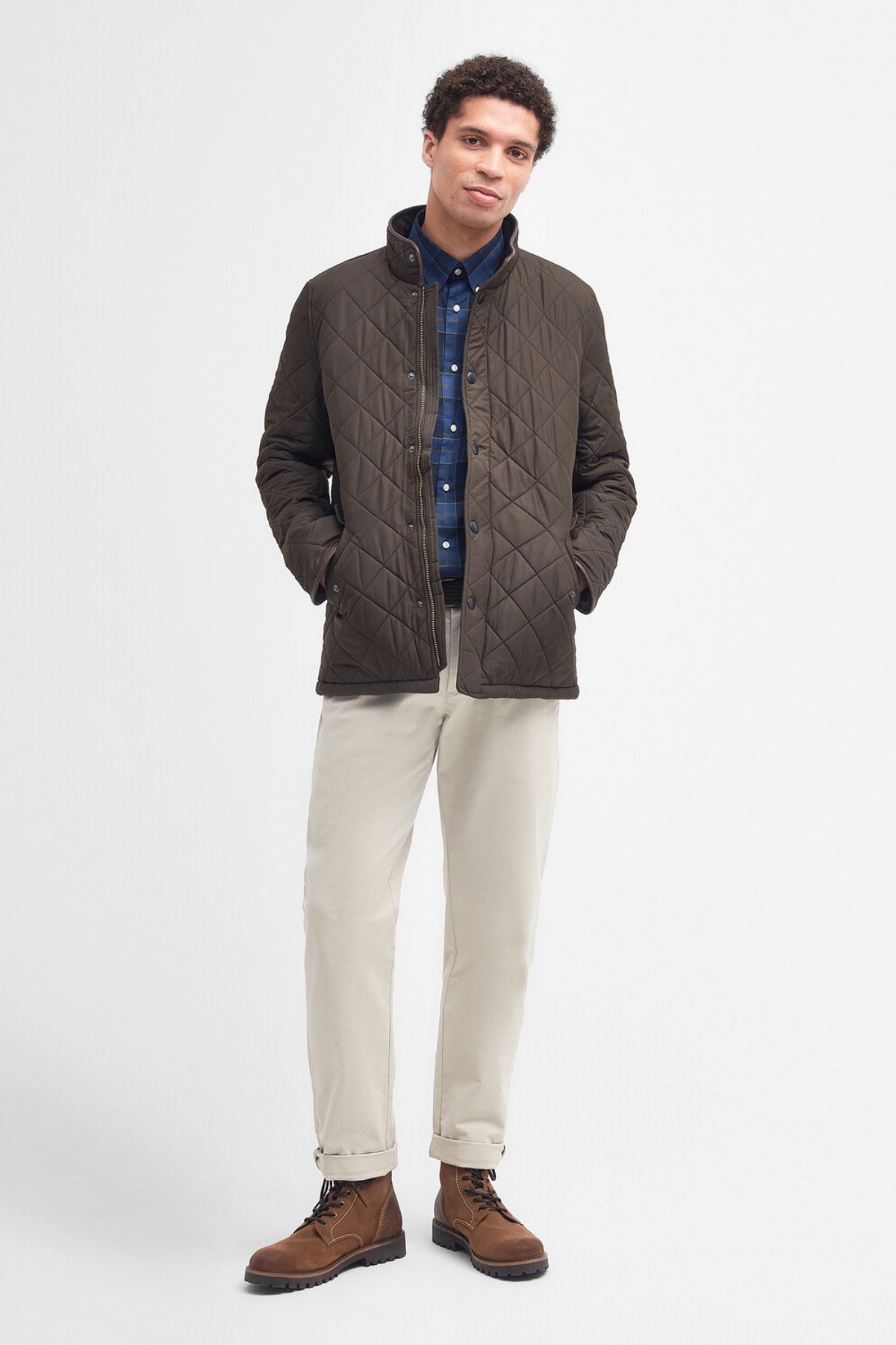 Barbour Powell Polar Kapitone Ceket OL51 Olive