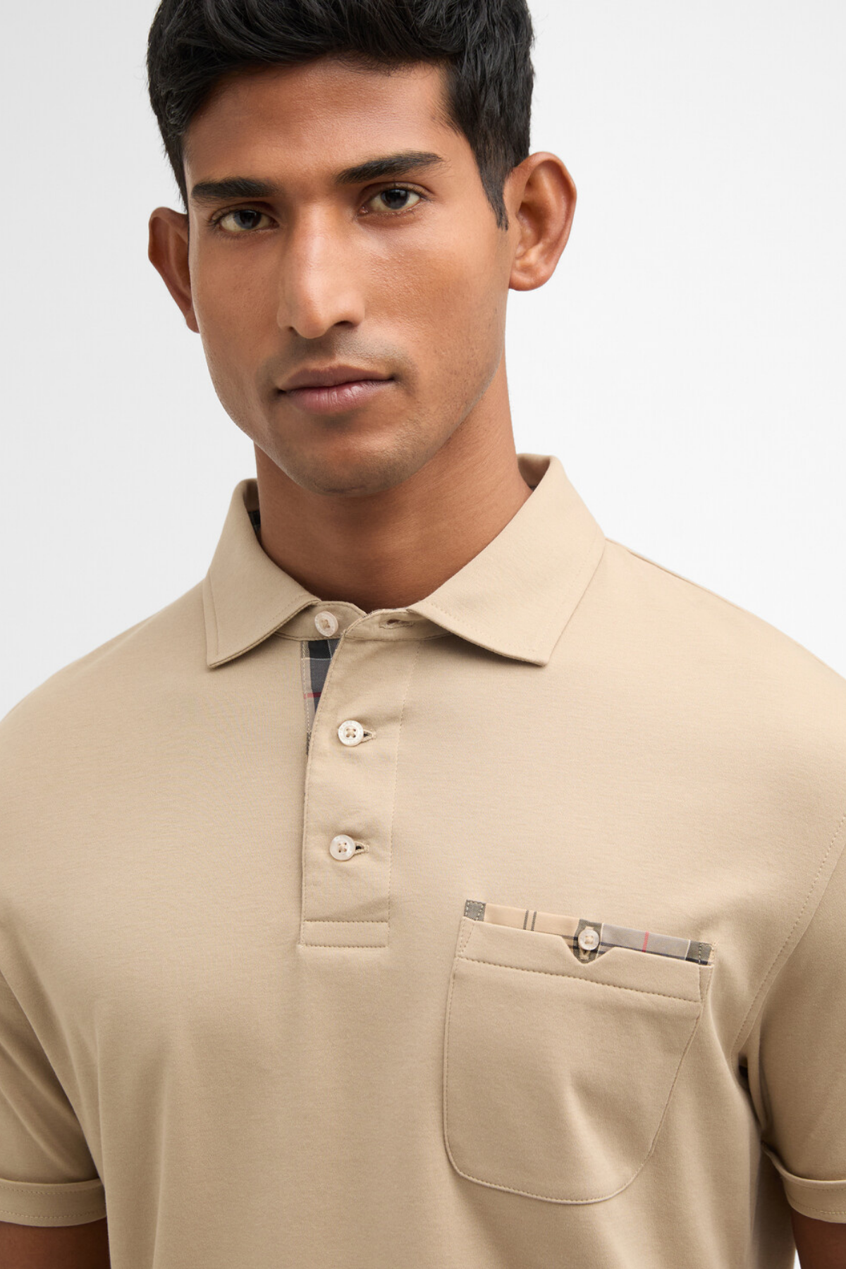 Barbour Premium Corpatch Tailored Polo Yaka ST17 Washed Stone
