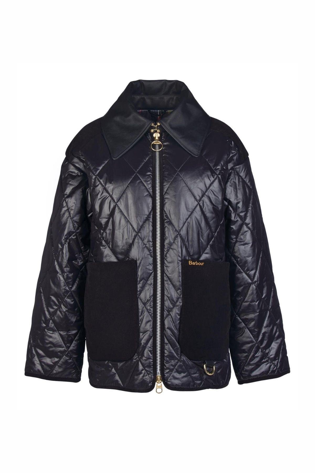 Barbour Premium Woodhall Kapitone Ceket BK11 Black/Classic