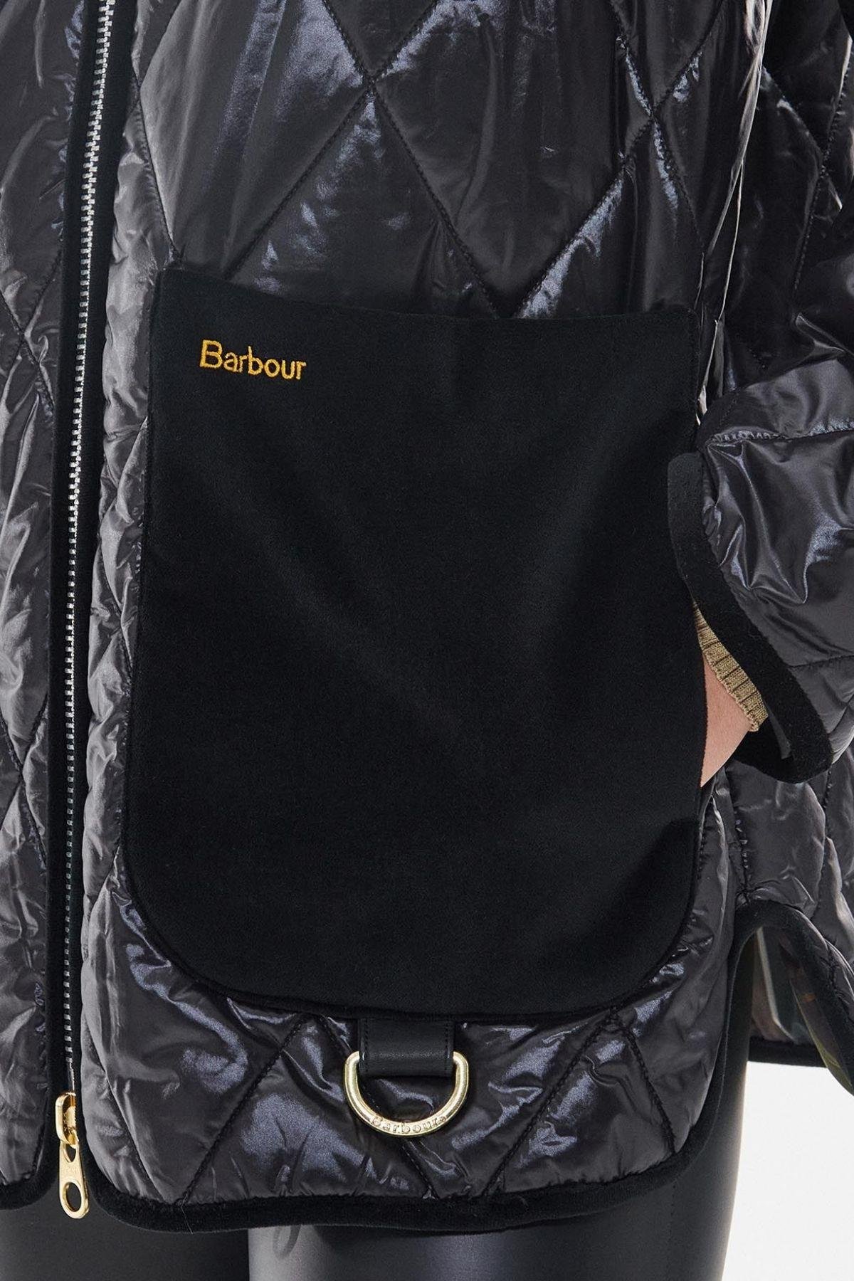 Barbour Premium Woodhall Kapitone Ceket BK11 Black/Classic