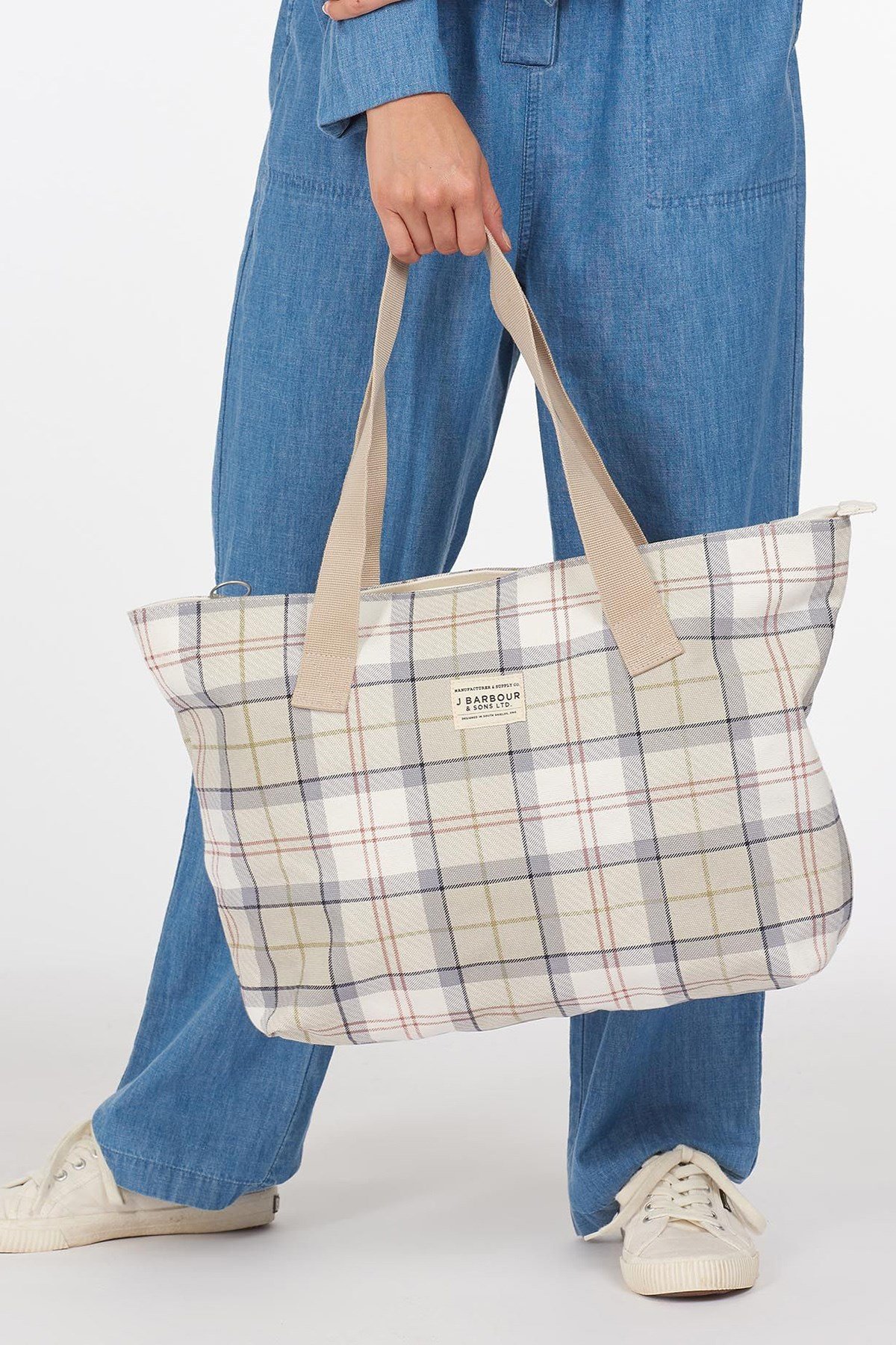 Barbour Printed Shopper El Çantası CR71 Mist Tartan
