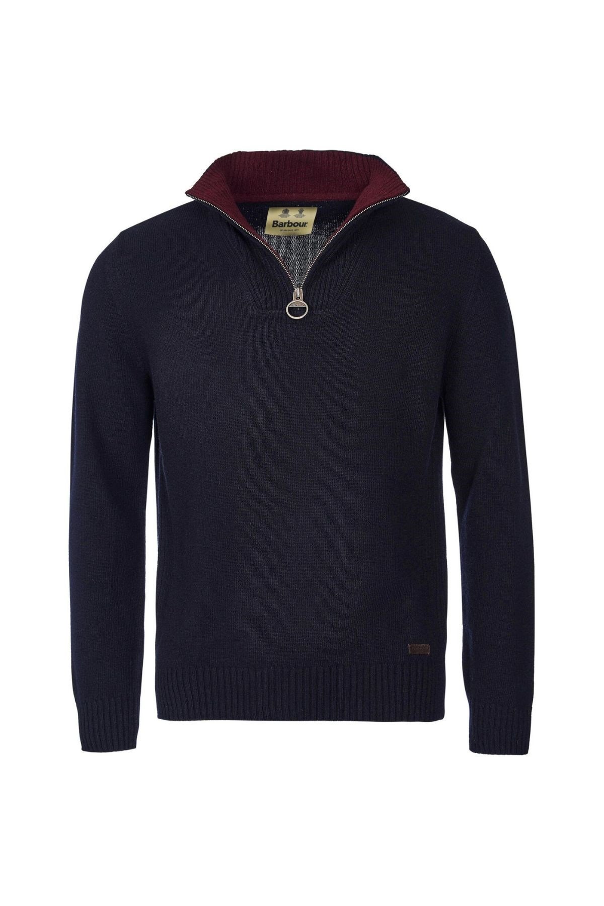 Barbour Pullover Nelson Yarım Fermuar Kazak NY91 Navy