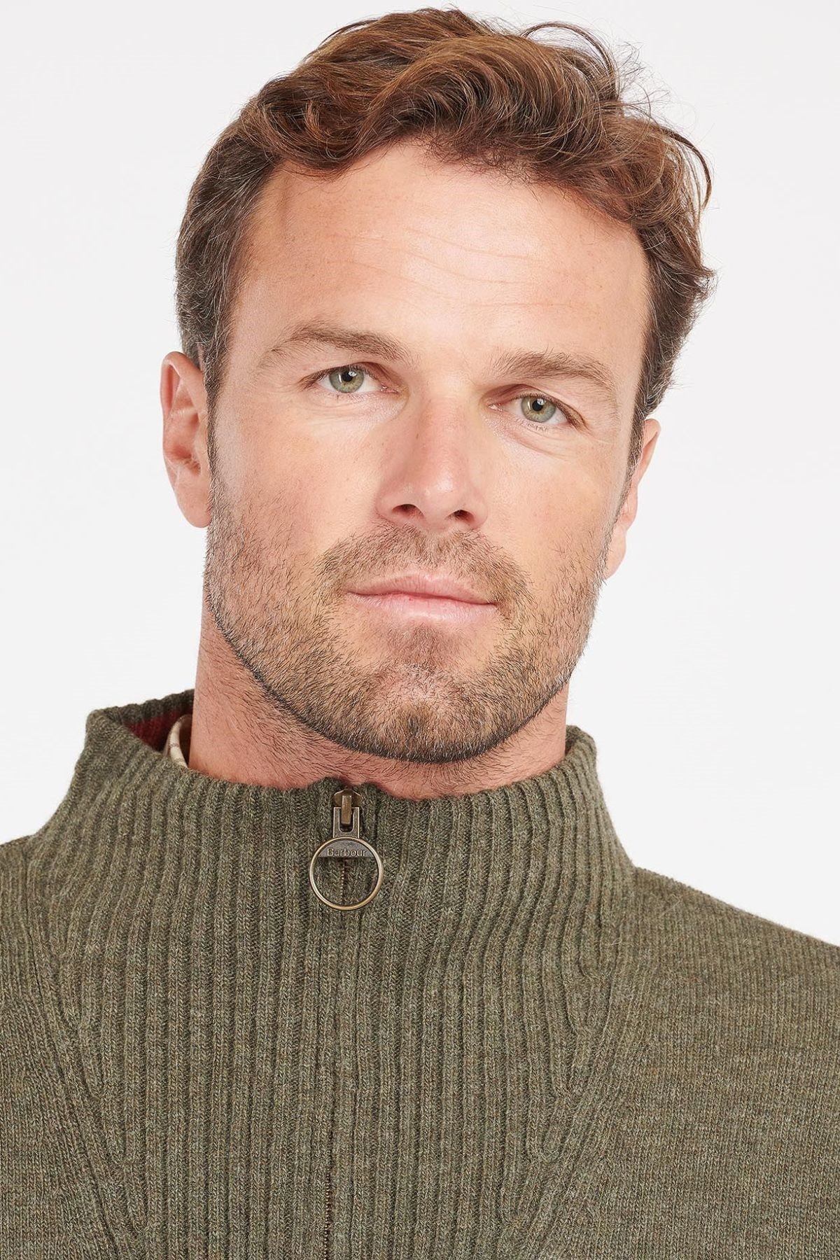 Barbour Pullover Nelson Yarım Fermuar Kazak GY73 Seal