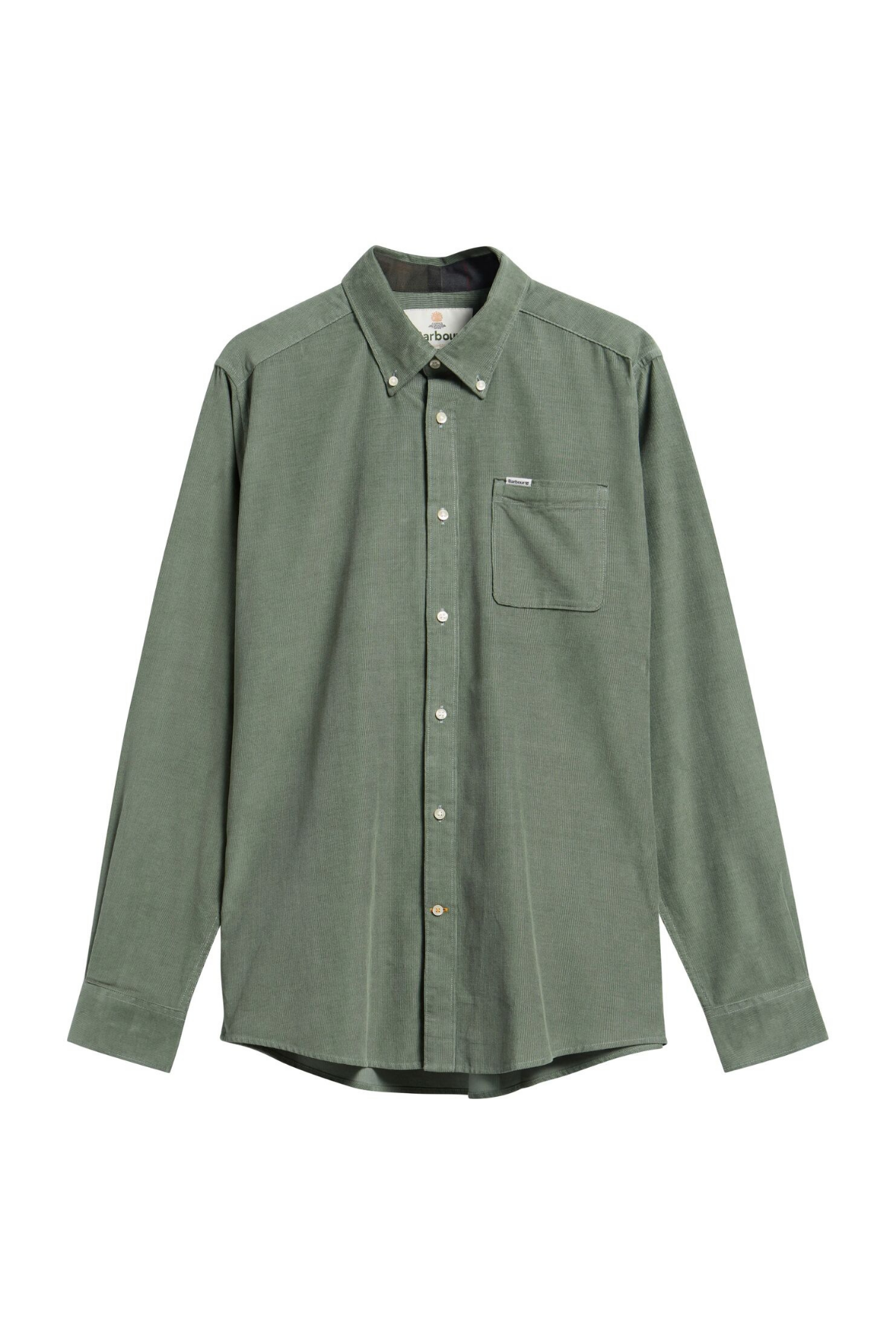 Barbour Ramsey Tailored Cord Gömlek GN49 Agave Green
