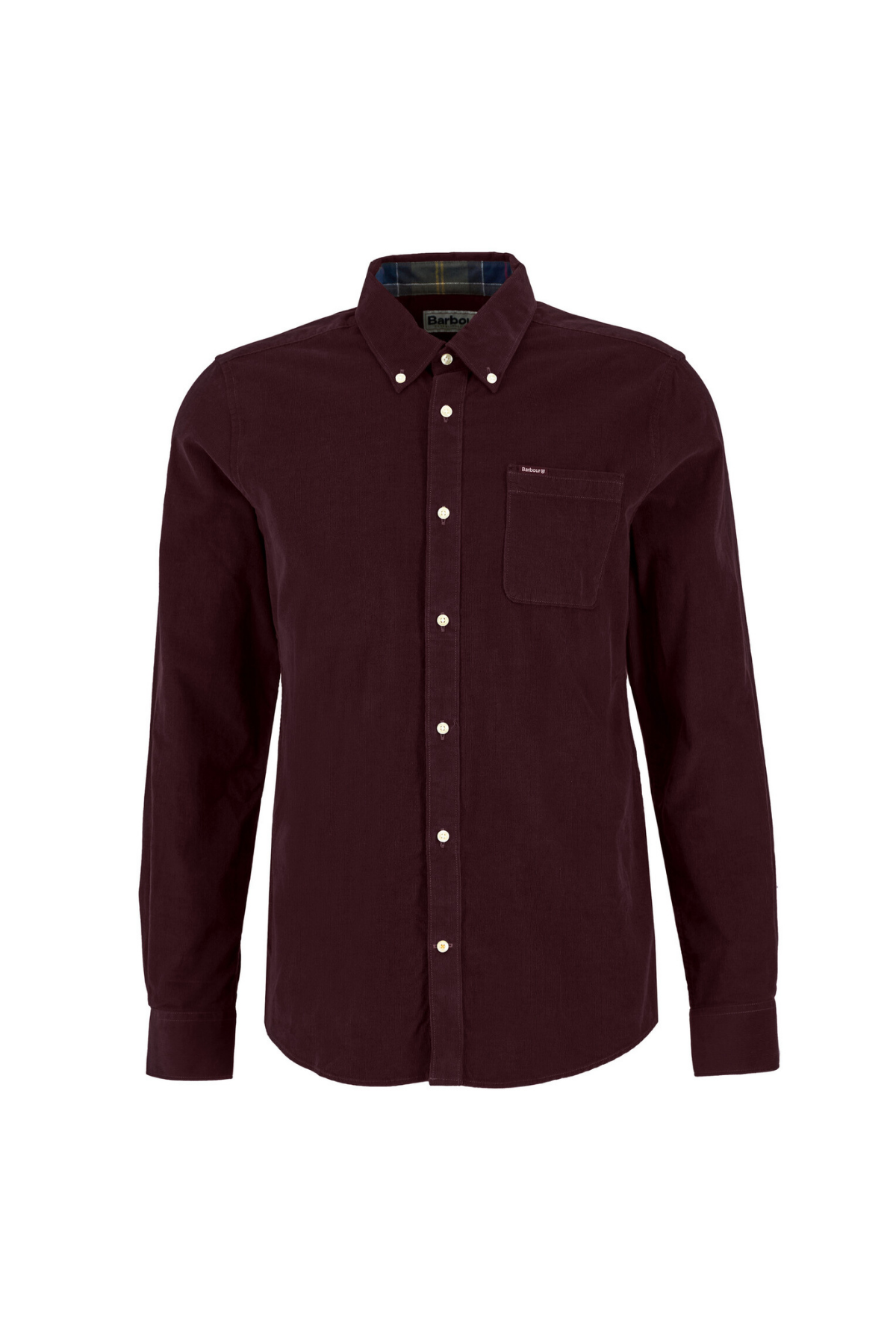 Barbour Ramsey Tailored Cord Gömlek RE89 Winter Red