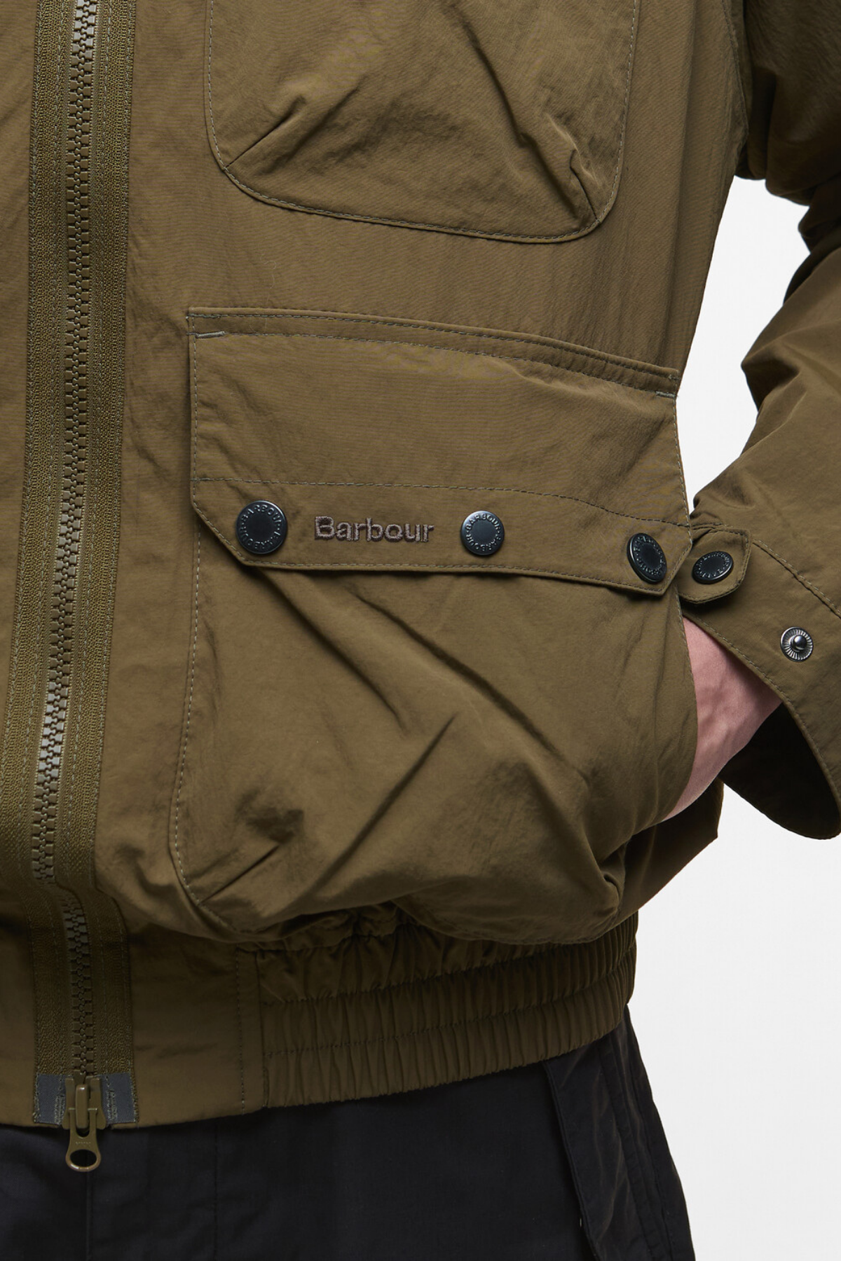 Barbour Re-Engineered Hooded Showerproof Flight Bedale Ceket OL55 Beech