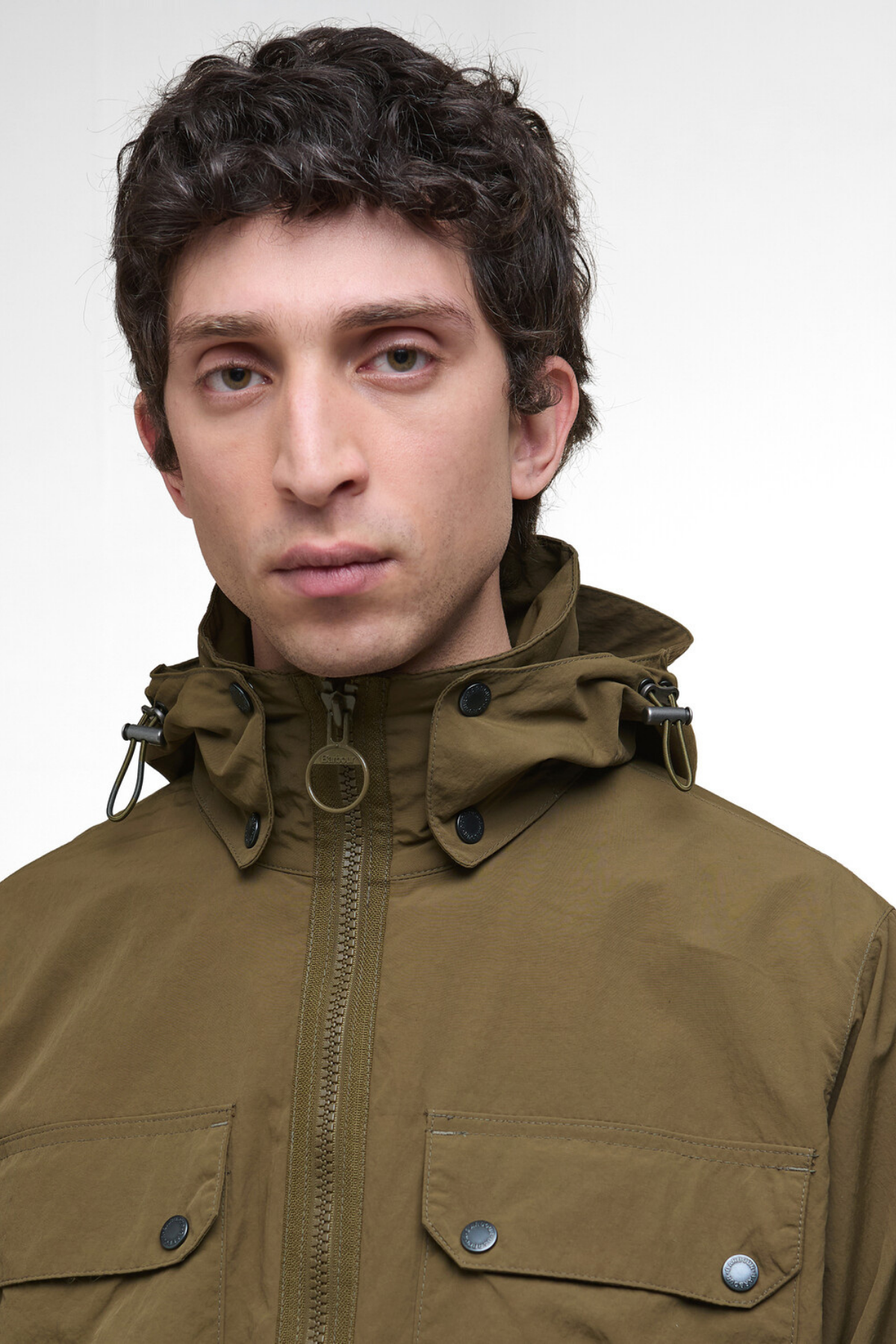 Barbour Re-Engineered Hooded Showerproof Flight Bedale Ceket OL55 Beech
