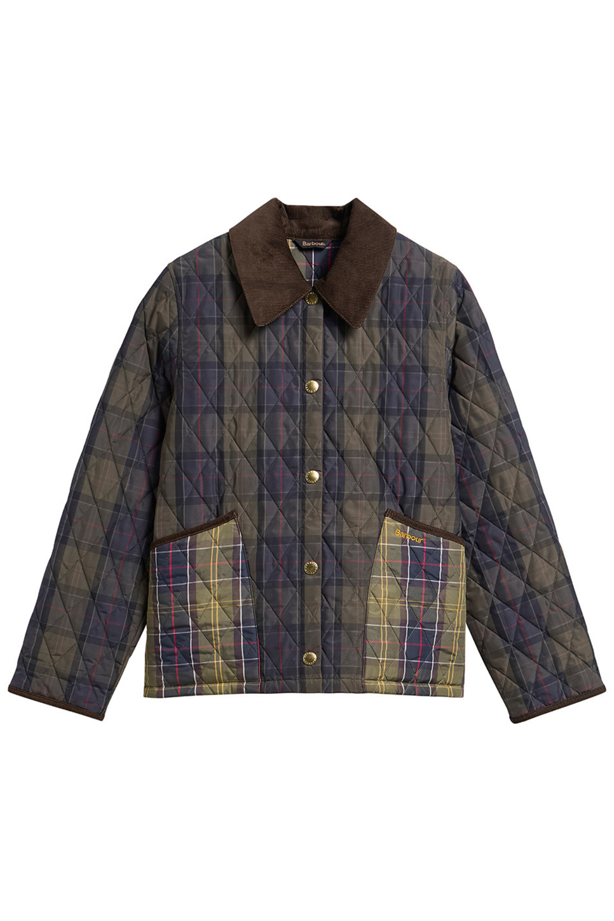 Barbour Reimagined Icons Tartan Crop Liddesdale Kapitone Ceket NY92 Shadow Classic