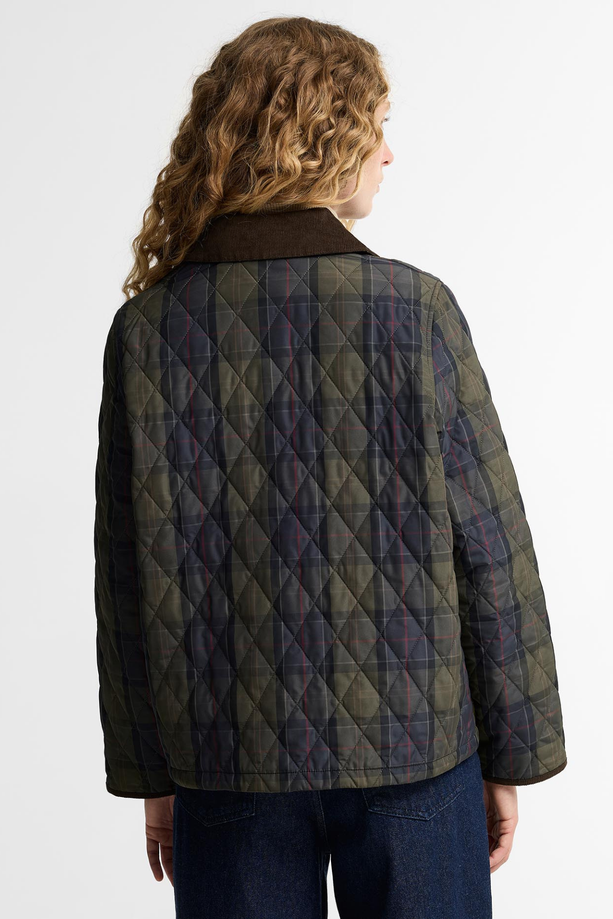 Barbour Reimagined Icons Tartan Crop Liddesdale Kapitone Ceket NY92 Shadow Classic