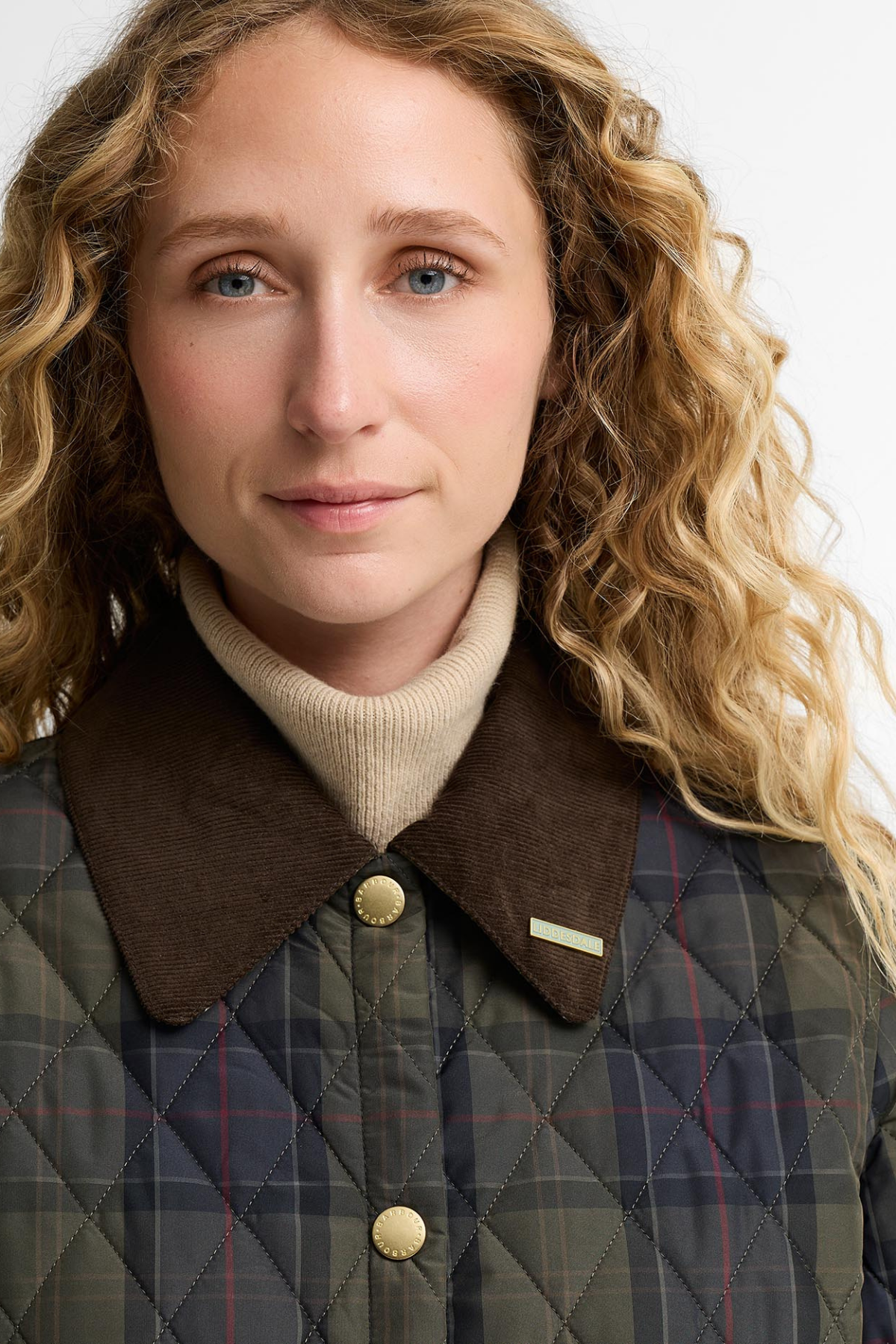 Barbour Reimagined Icons Tartan Crop Liddesdale Kapitone Ceket NY92 Shadow Classic