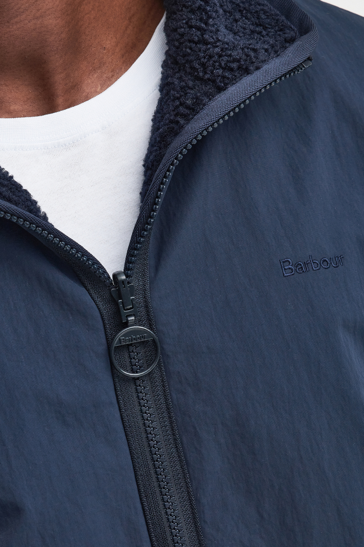 Barbour Reversible Polar Ceket NY71 Navy