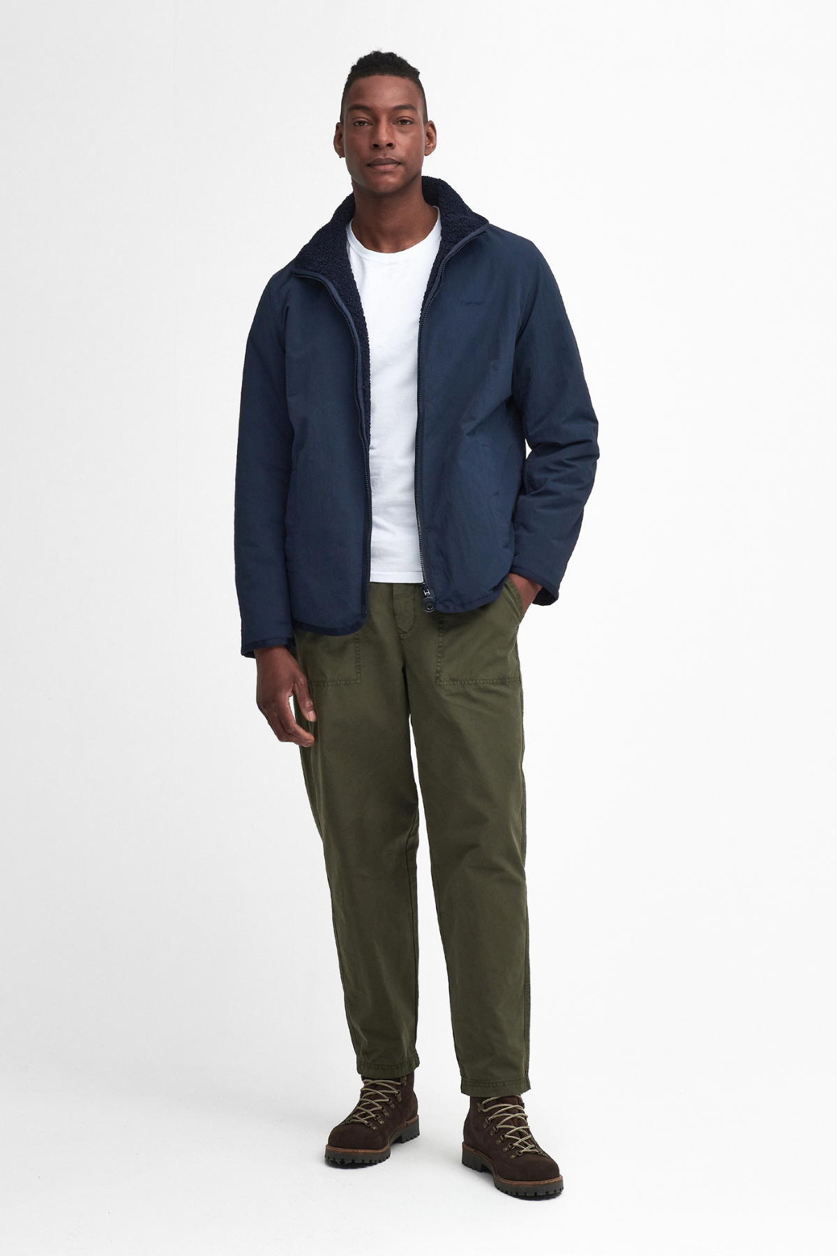 Barbour Reversible Polar Ceket NY71 Navy