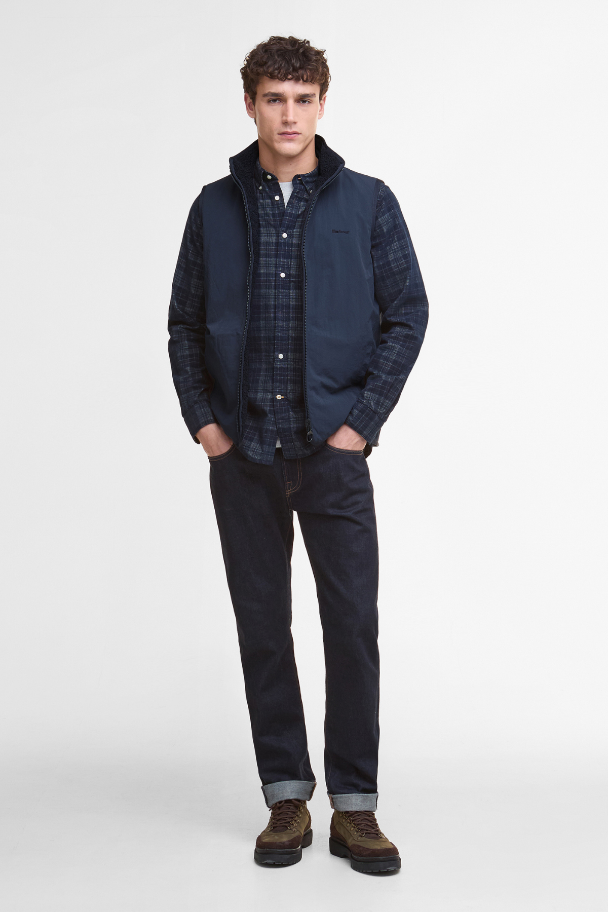 Barbour Reversible Polar Yelek NY71 Navy
