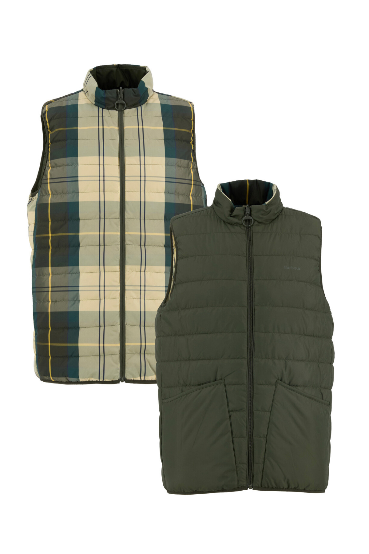 Barbour Reversible Tartan Puffer Yelek TN54 Ancient Tartan