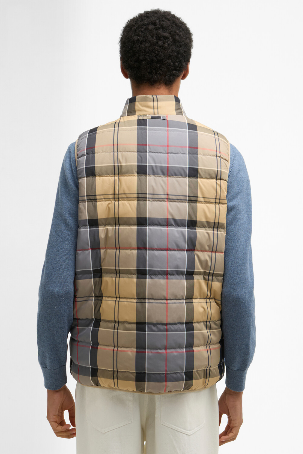 Barbour Reversible Tartan Puffer Yelek TN32 Dress Tartan