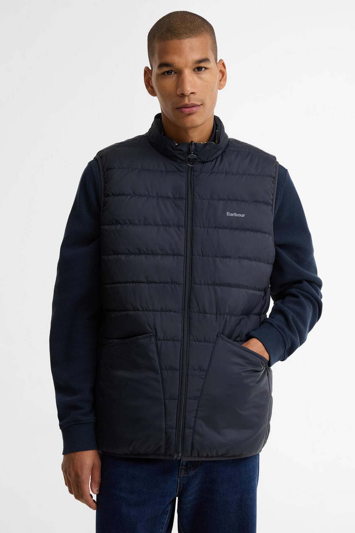 Barbour Reversible Tartan Puffer Yelek TN52 Classic Tartan