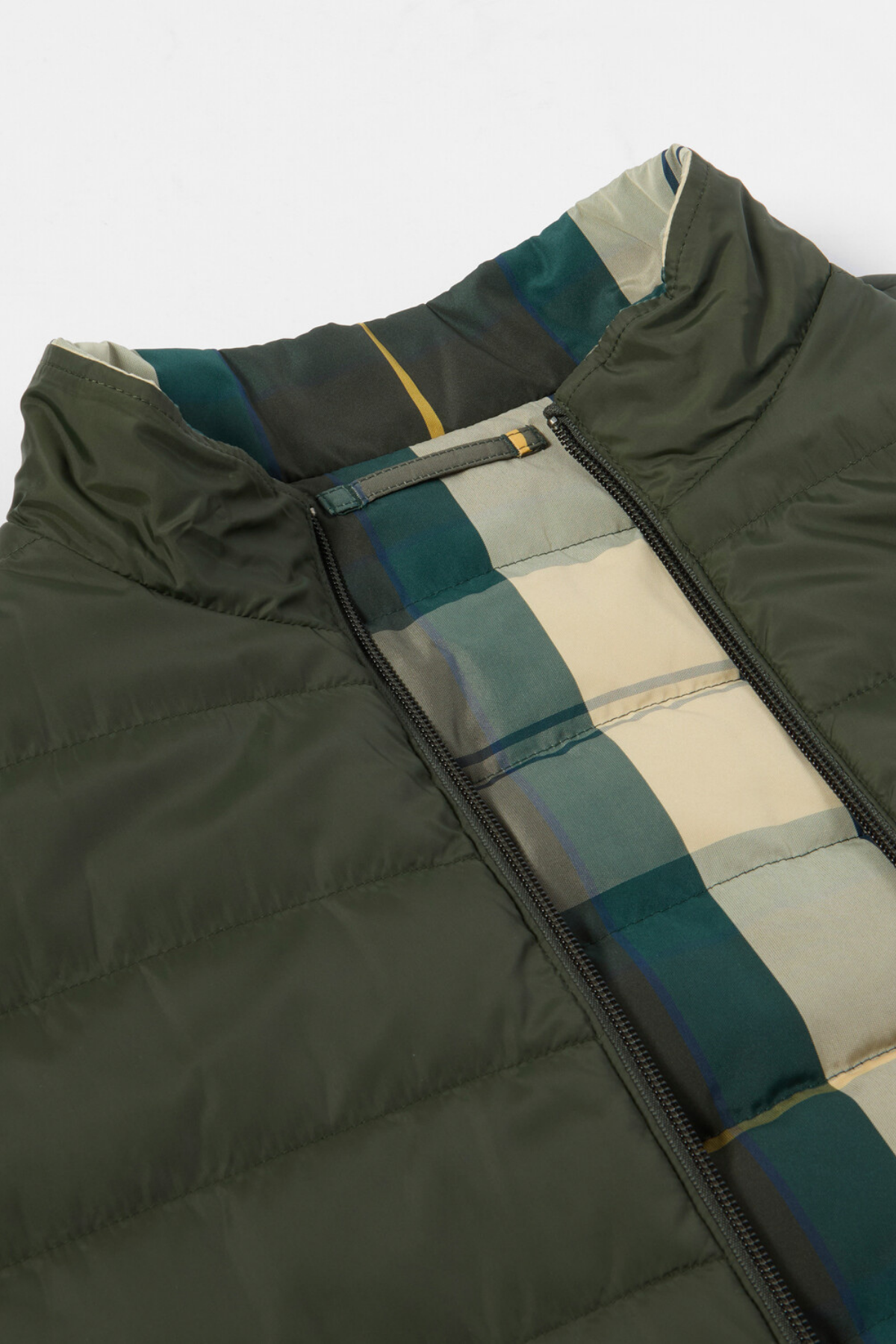 Barbour Reversible Tartan Puffer Yelek TN54 Ancient Tartan