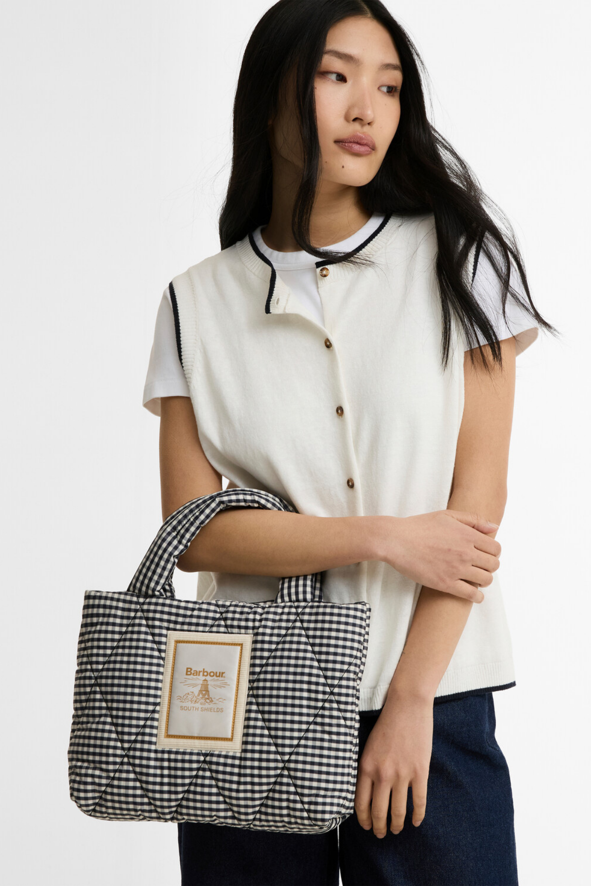 Barbour Riah Mini Kapitone Kol Çantası WH11 Gingham Check
