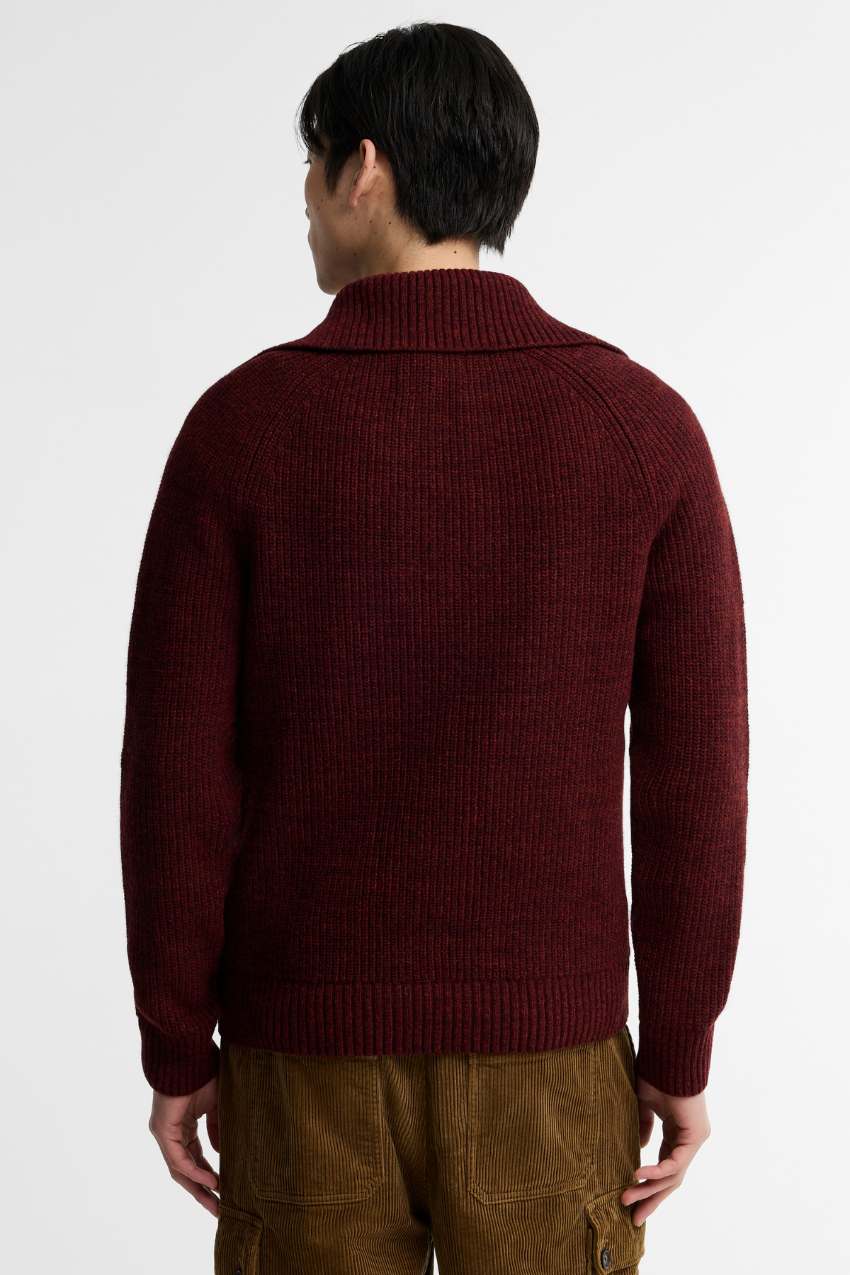 Barbour Riggbay Knitted Yarım Fermuarlı Kazak BR53 Chestnut