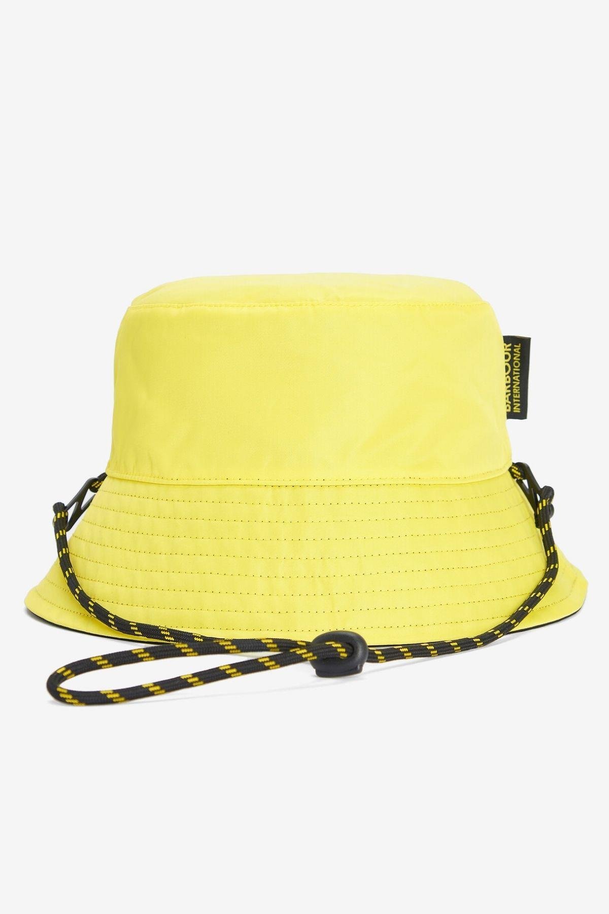 Barbour Ripley Reversible Bucket Şapka BK31 Black/Yellow