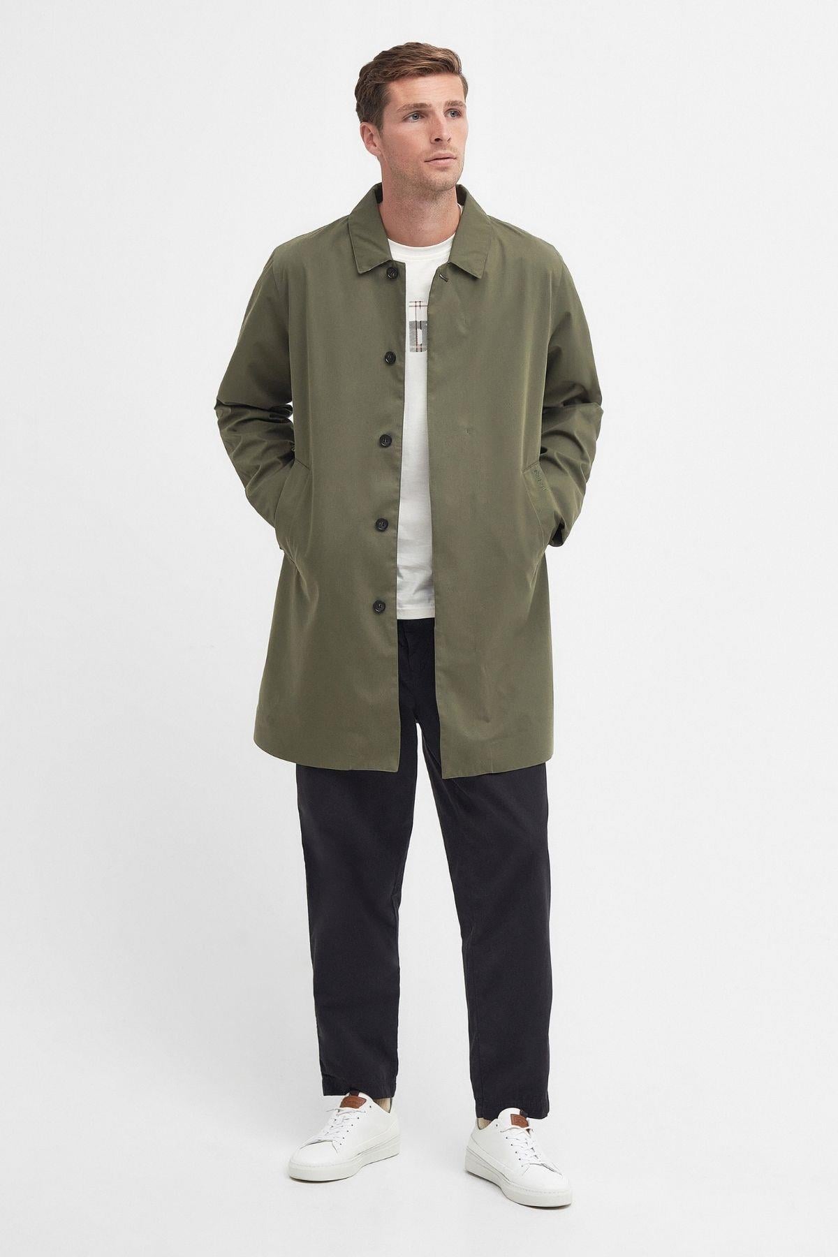 Barbour Rokig Lightweight Waterproof Ceket OL31 Dust Olive/Glenmoor