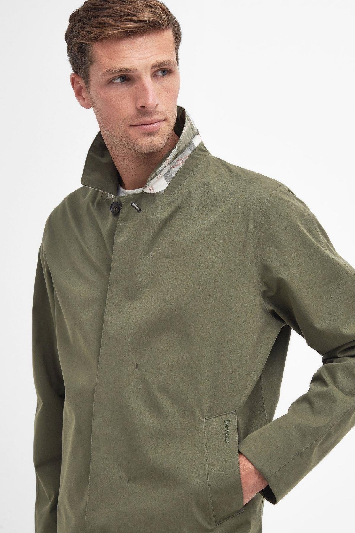Barbour Rokig Lightweight Waterproof Ceket OL31 Dust Olive/Glenmoor