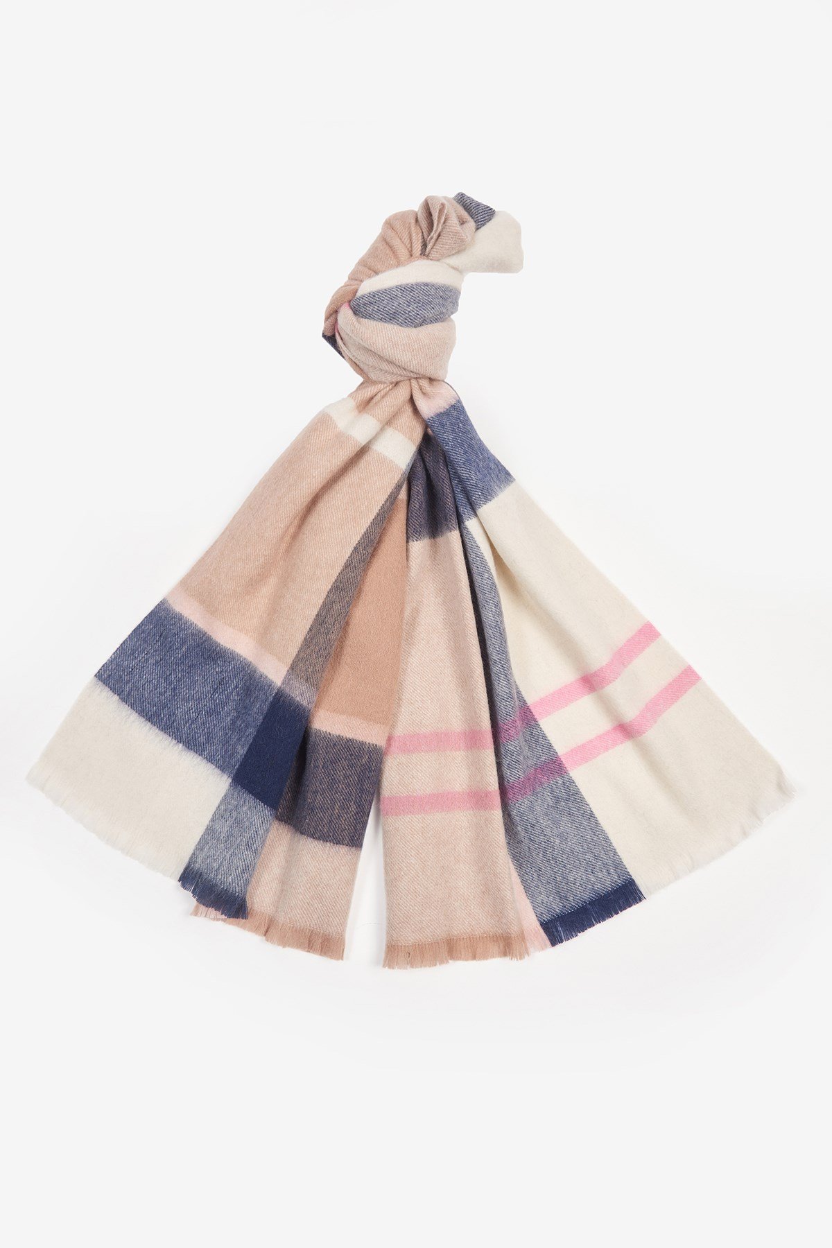 Barbour Rosefield Tartan Şal Pink/Hessian
