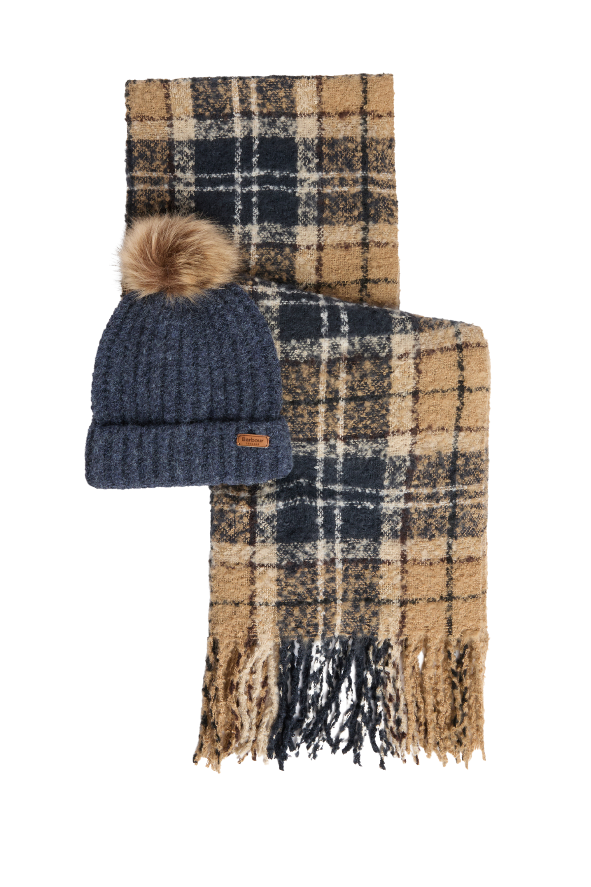 Barbour Saltburn Bere & Tartan Şal Seti TN39 Birchwood