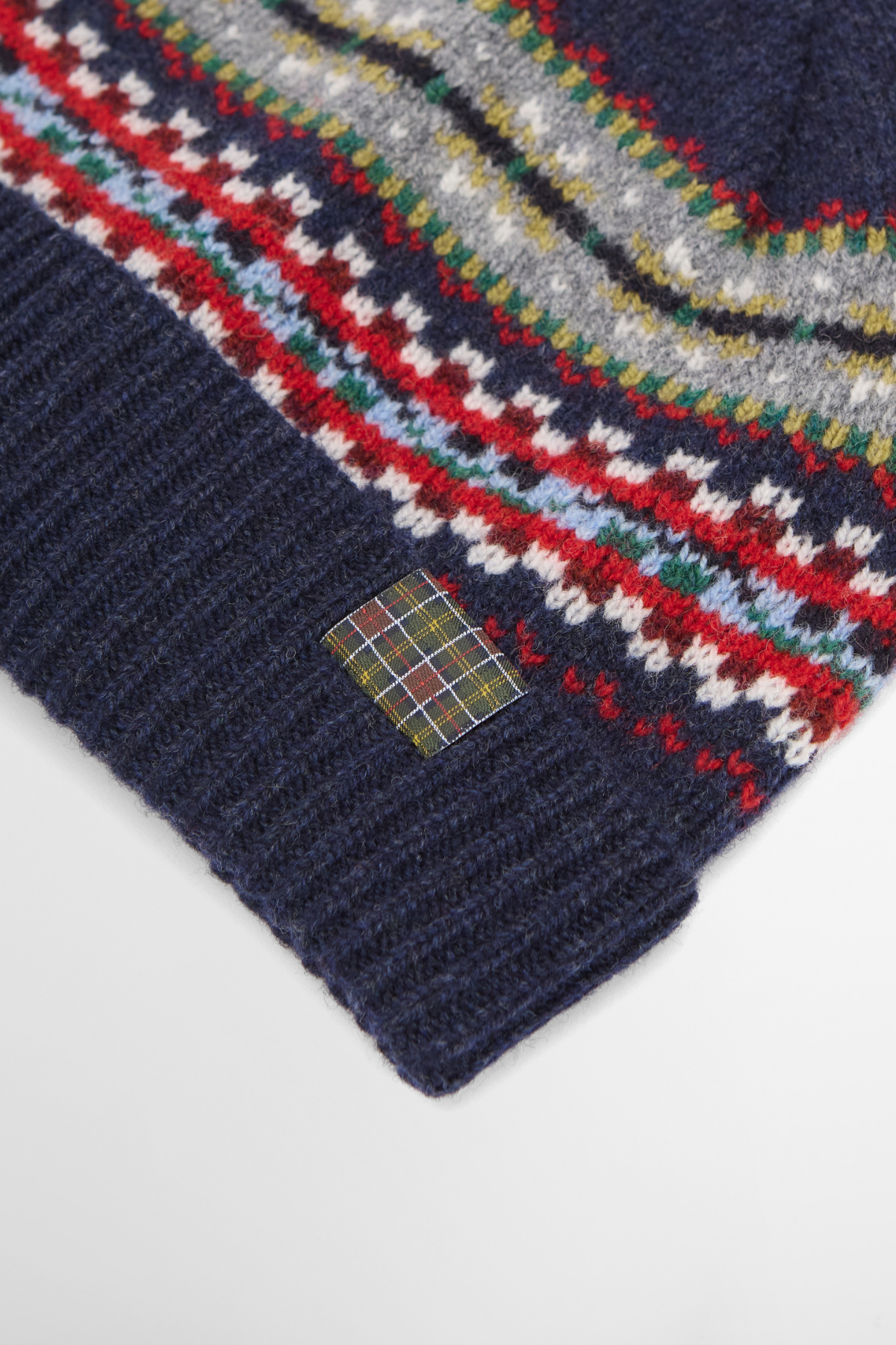 Barbour Scottish Fairisle Knitted Bere NY91 Navy