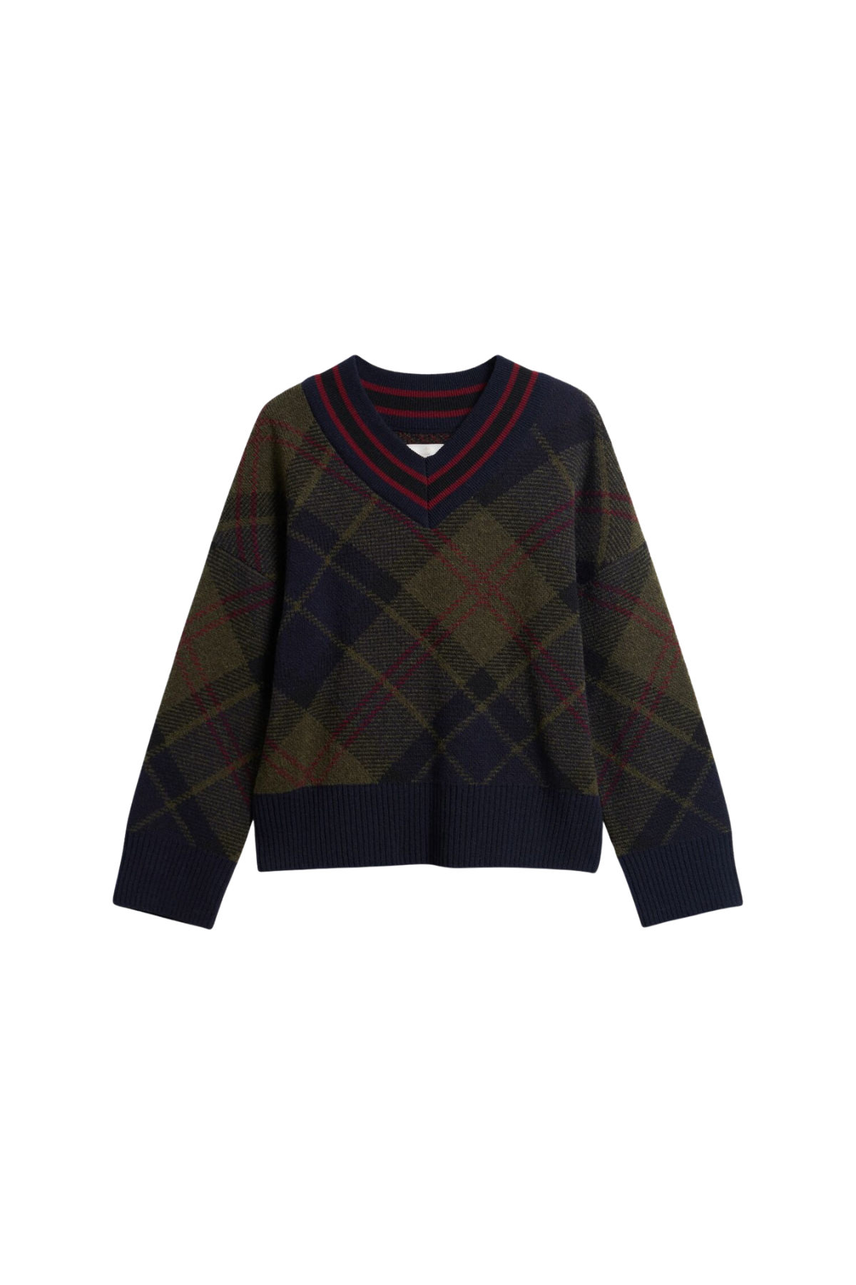 Barbour Shae Knitted Kazak TN43 Shadow Classic Tartan