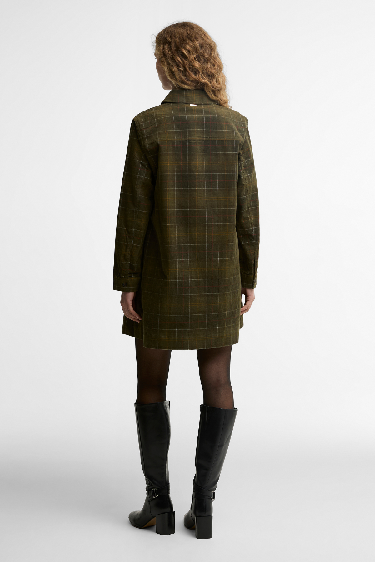 Barbour Shae Mini Elbise SG95 Sage Classic Tartan
