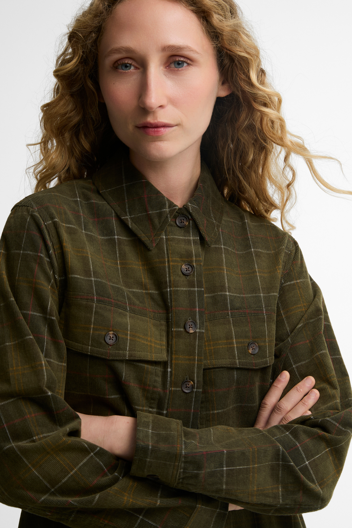 Barbour Shae Mini Elbise SG95 Sage Classic Tartan