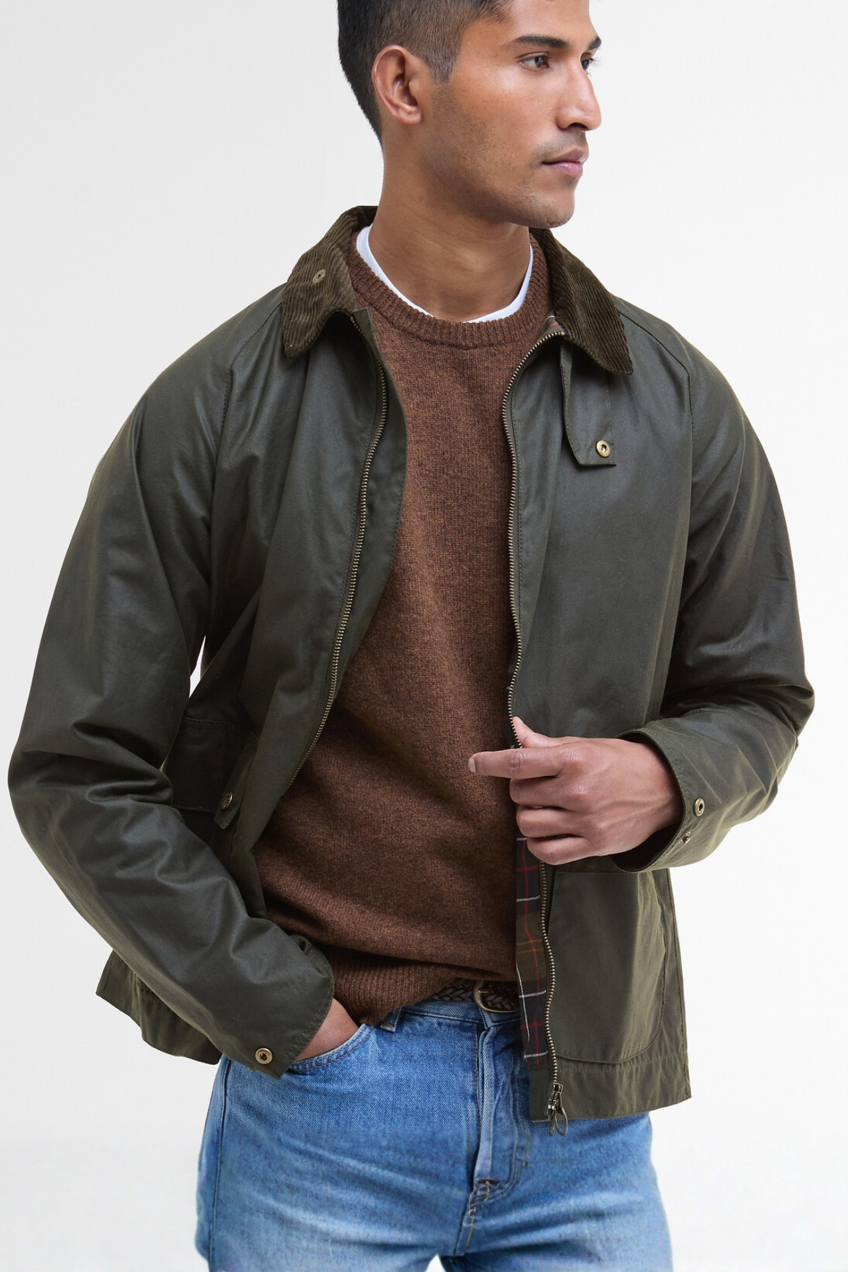 Barbour Short Bedale Yağlı Ceket OL52 Fern
