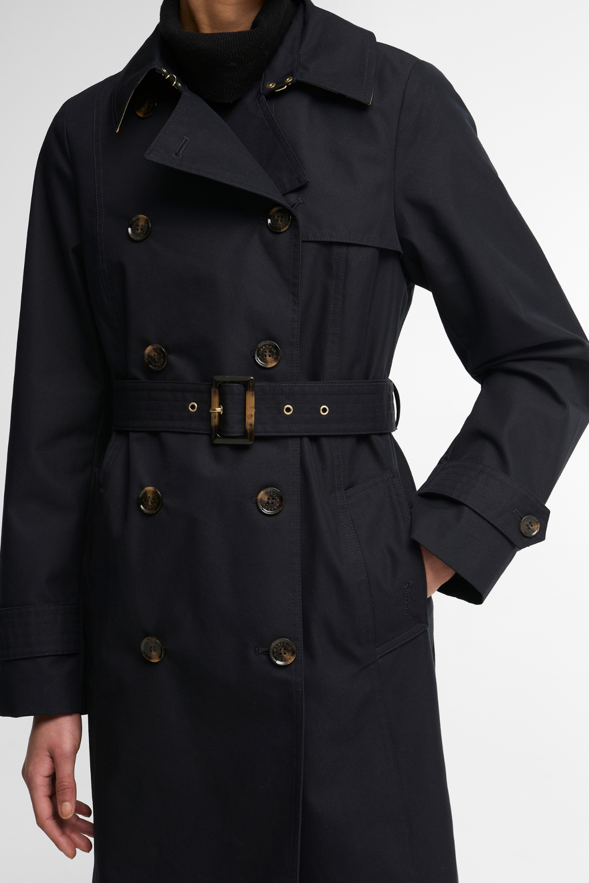 Barbour Short Greta Showerproof Ceket NY31 Dk Navy Birchwood Dress