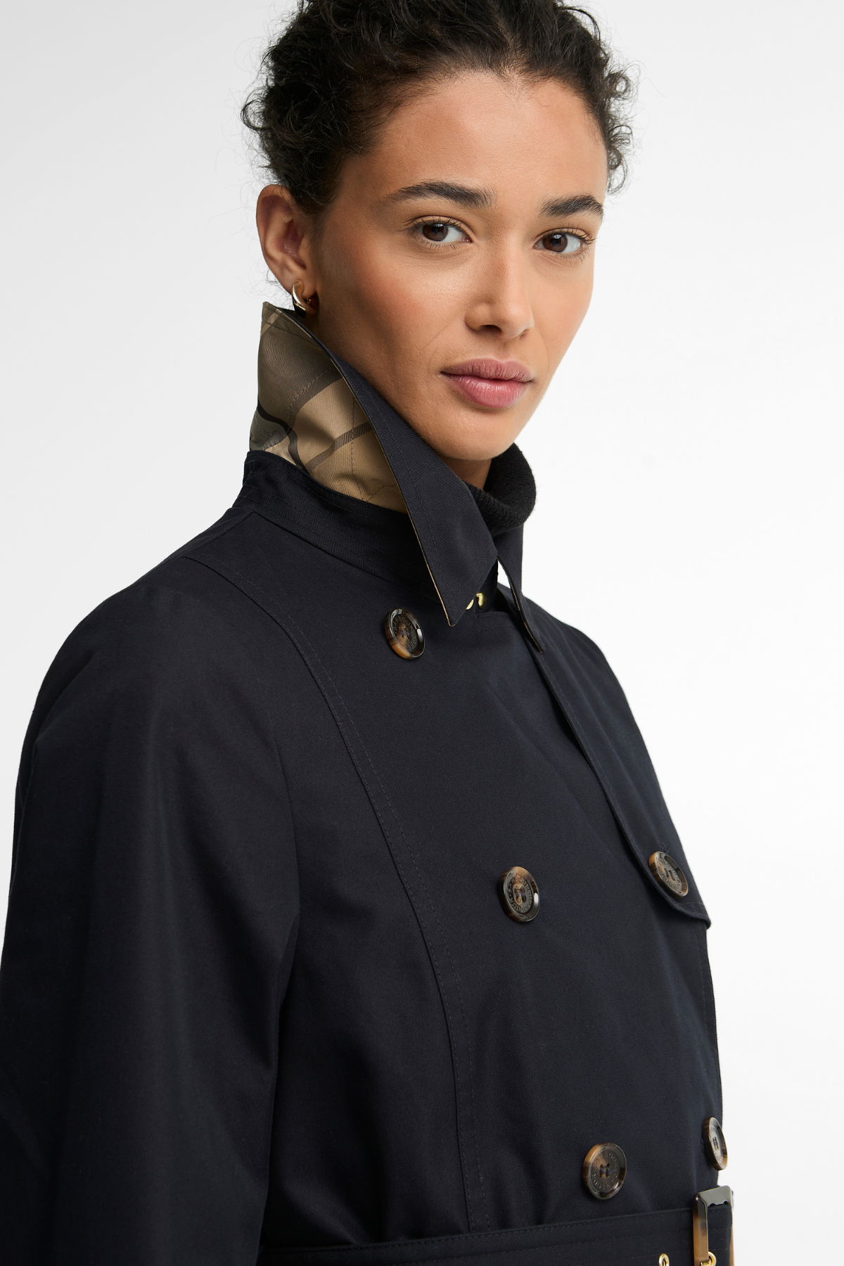 Barbour Short Greta Showerproof Ceket NY31 Dk Navy Birchwood Dress