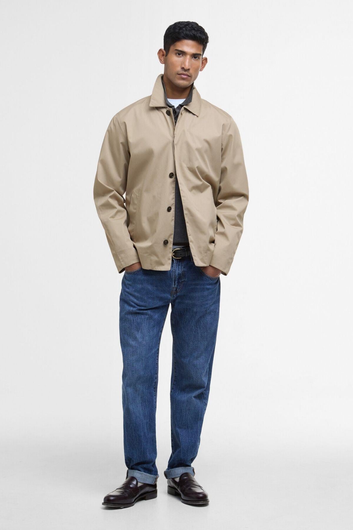 Barbour Short Rokig Waterproof Ceket ST71 Washed Stone