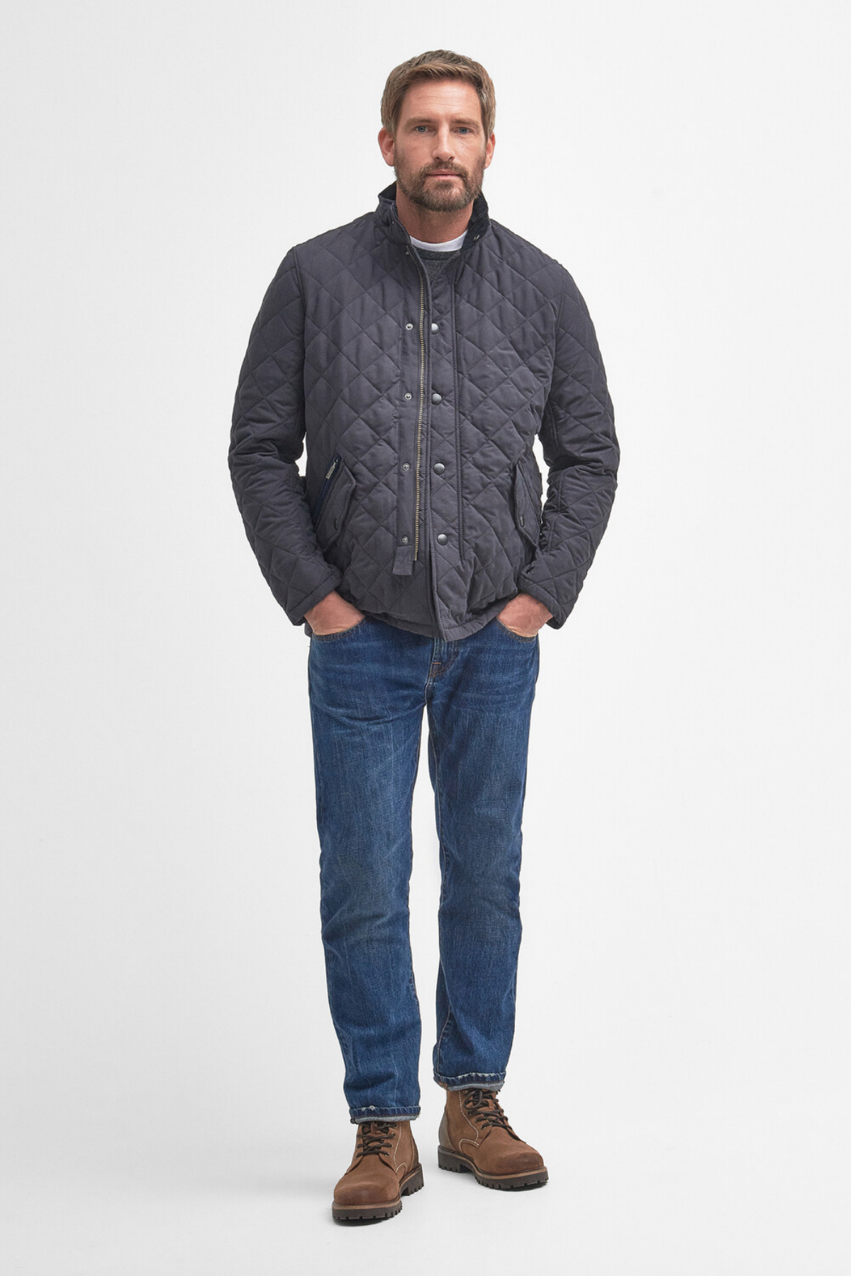 Barbour Shoveler Kapitone Ceket NY91 Navy