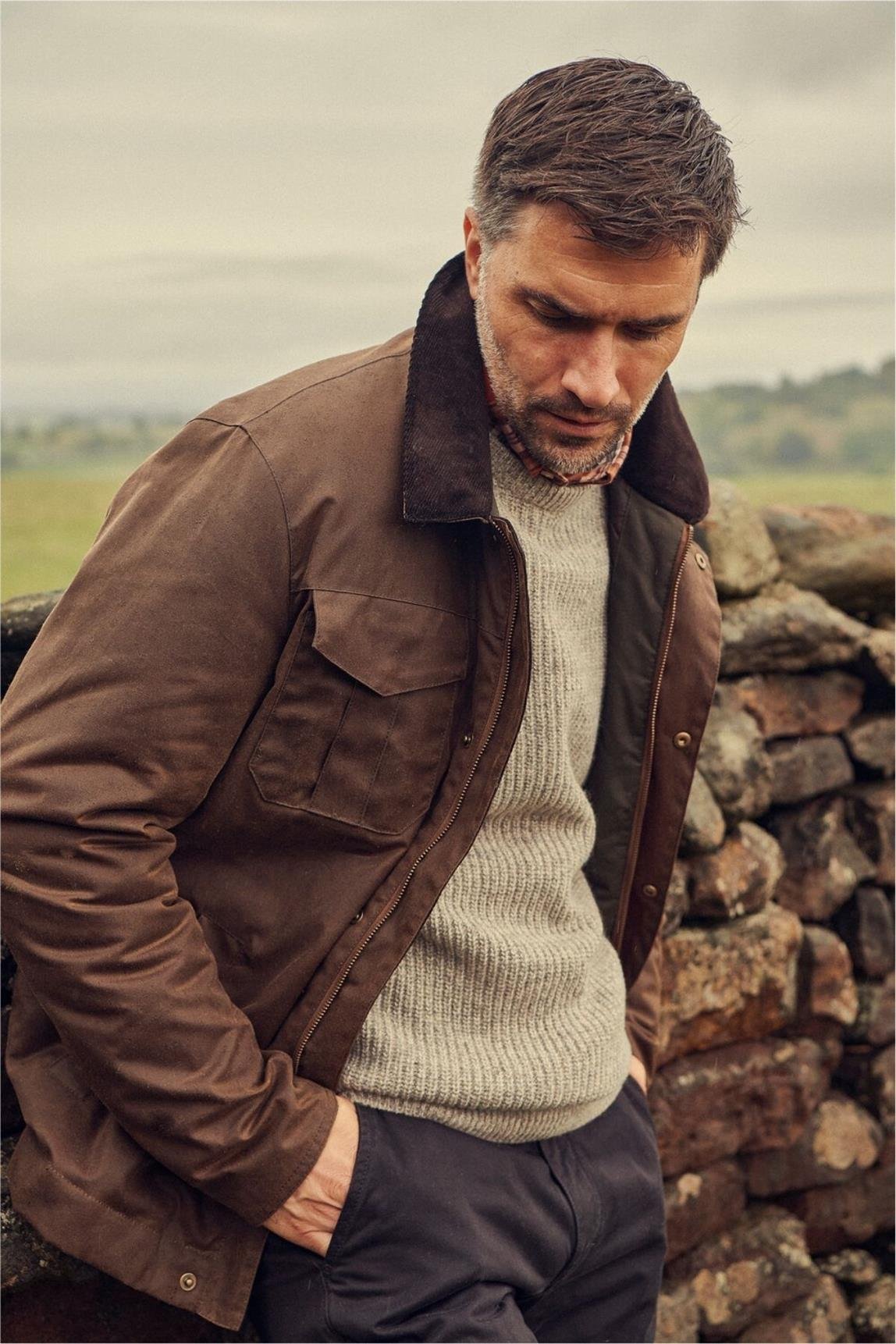 Barbour Spen Yağlı Ceket BR51 Brown