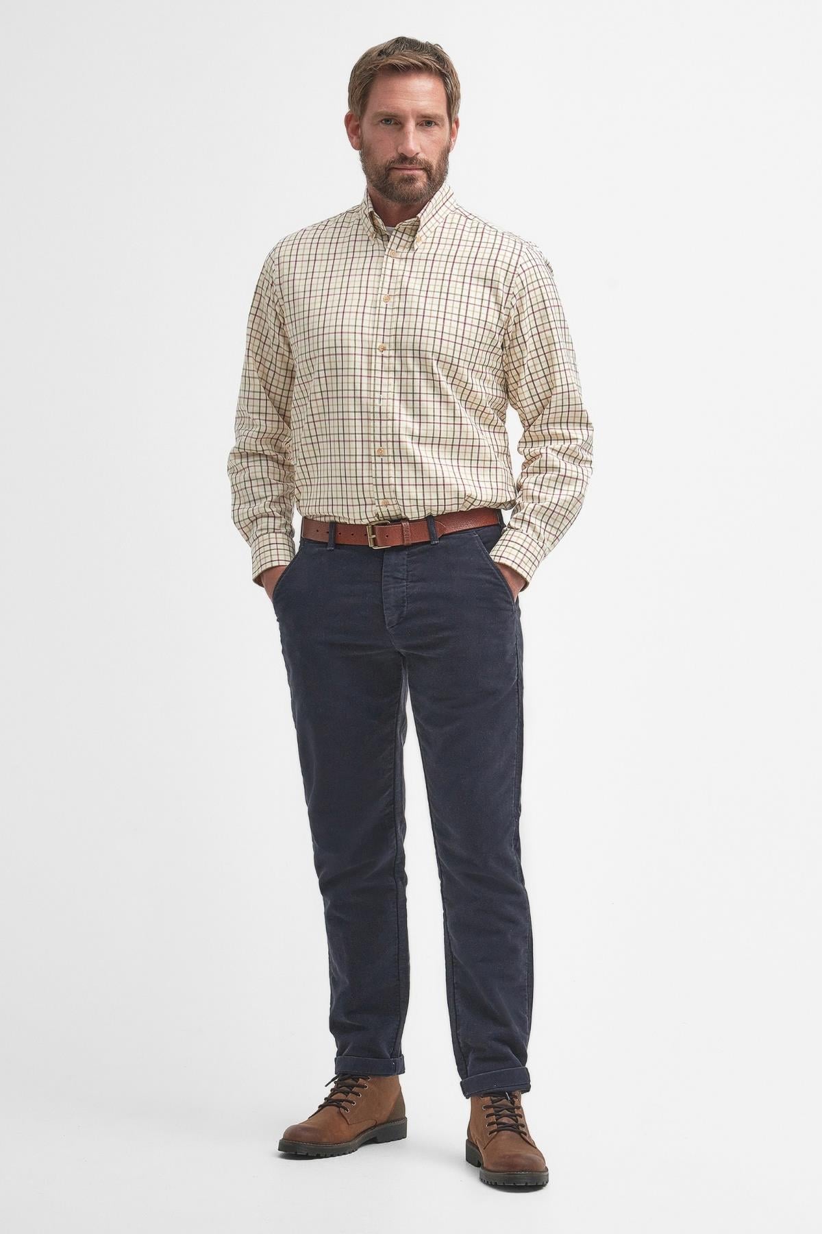 Barbour Sporting Tattersall Regular Gömlek RE51 Red/Khaki