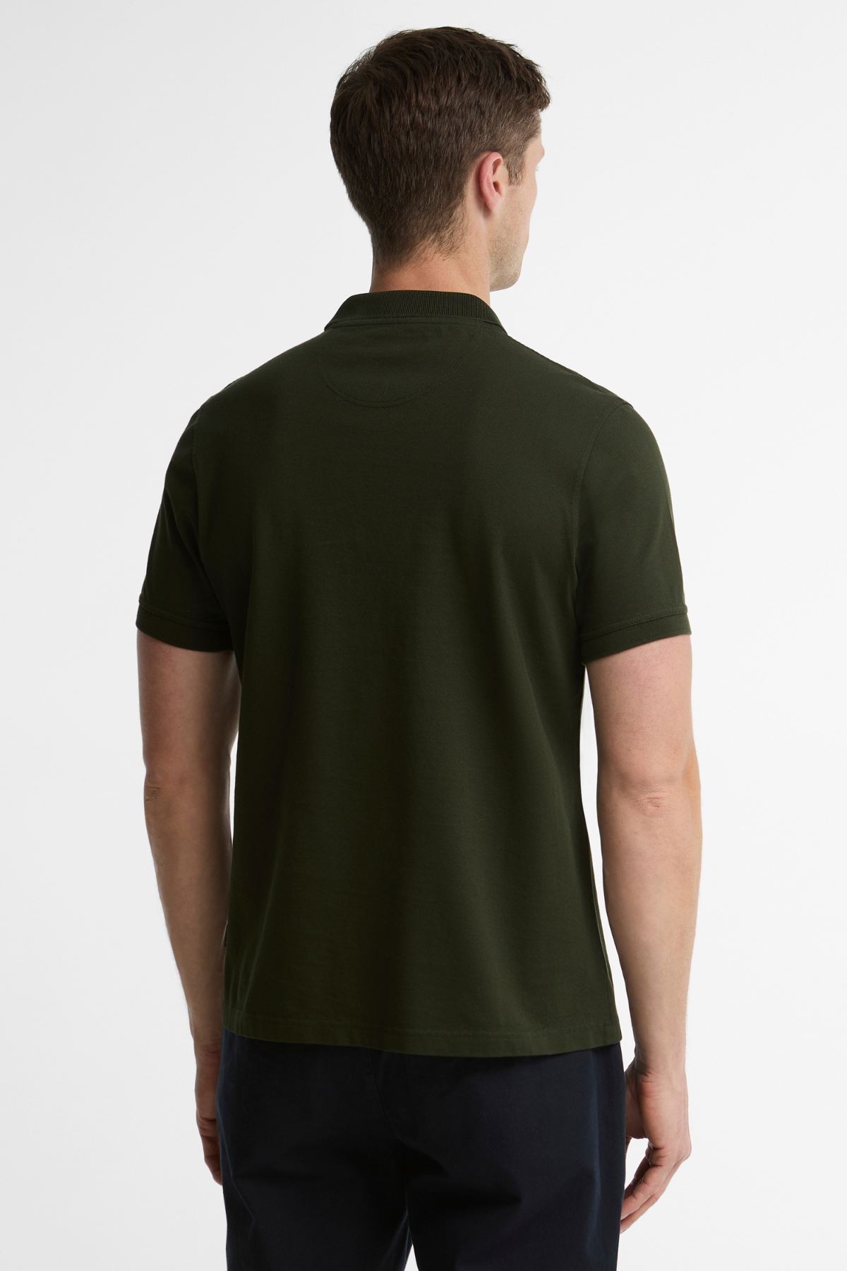 Barbour Stately Zip Polo Yaka GN13 Sage