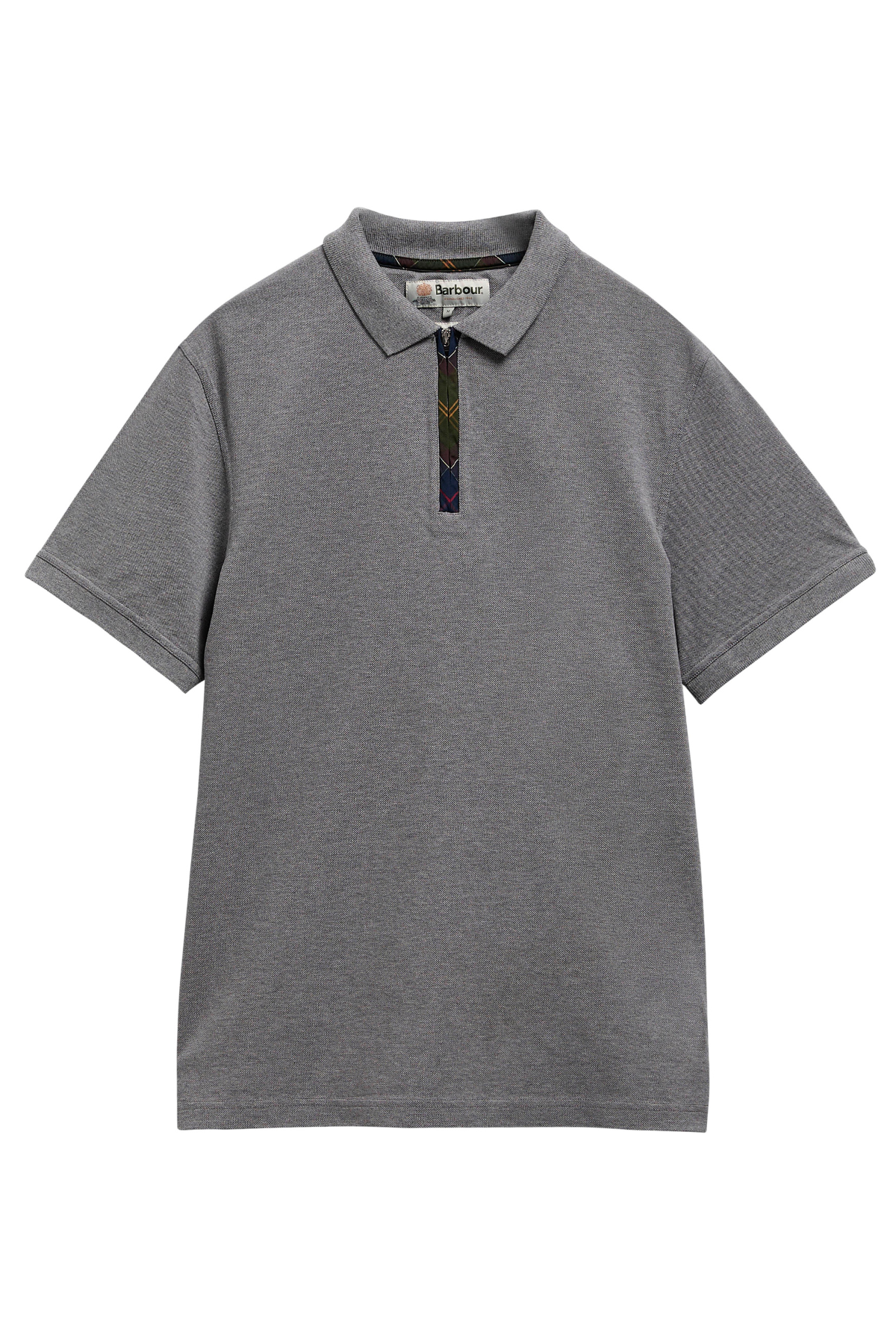 Barbour Stately Zip Polo Yaka GY97 Pewter