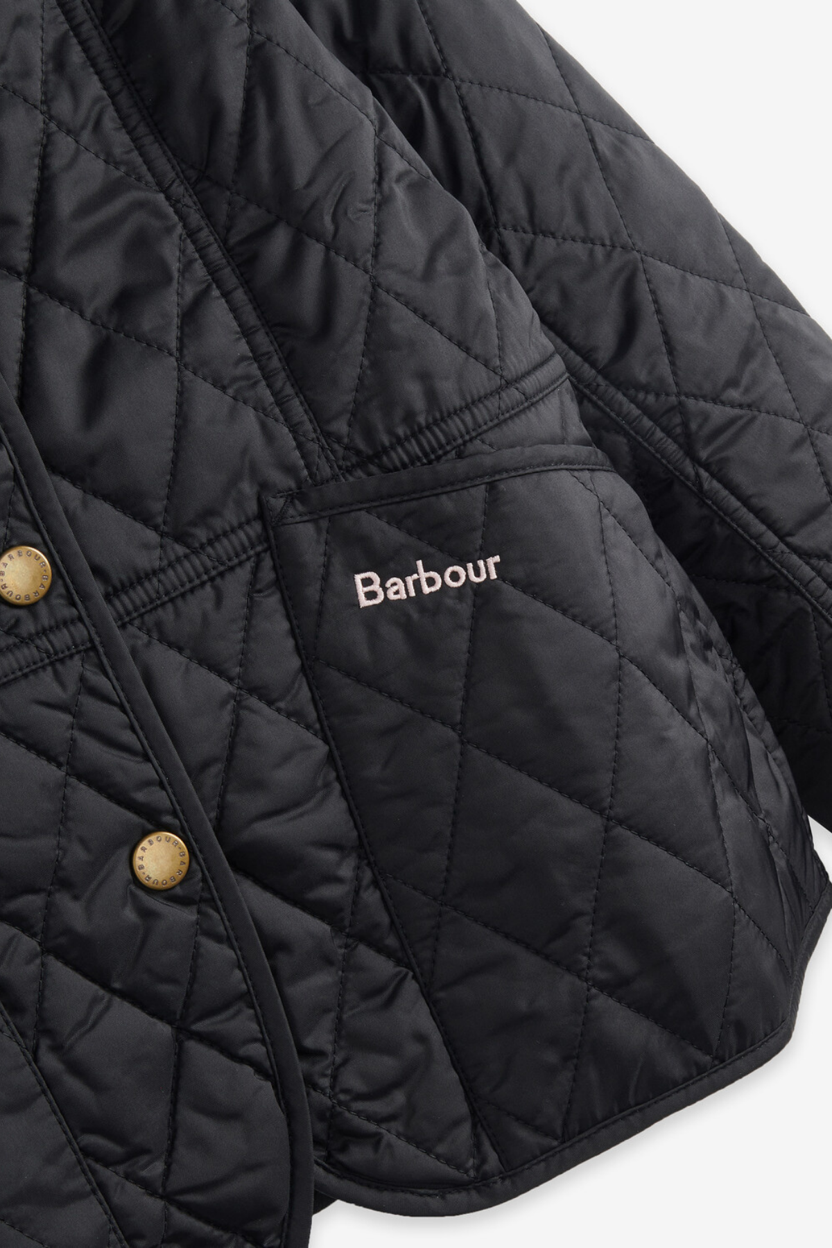 Barbour Summer Liddesdale Kız Kapitone Ceket BK71 Black/Gardenia