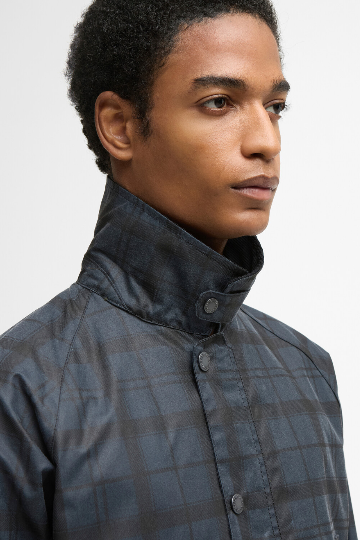 Barbour Tartan Ambleside Yağlı Ceket NY75 Navy Tartan