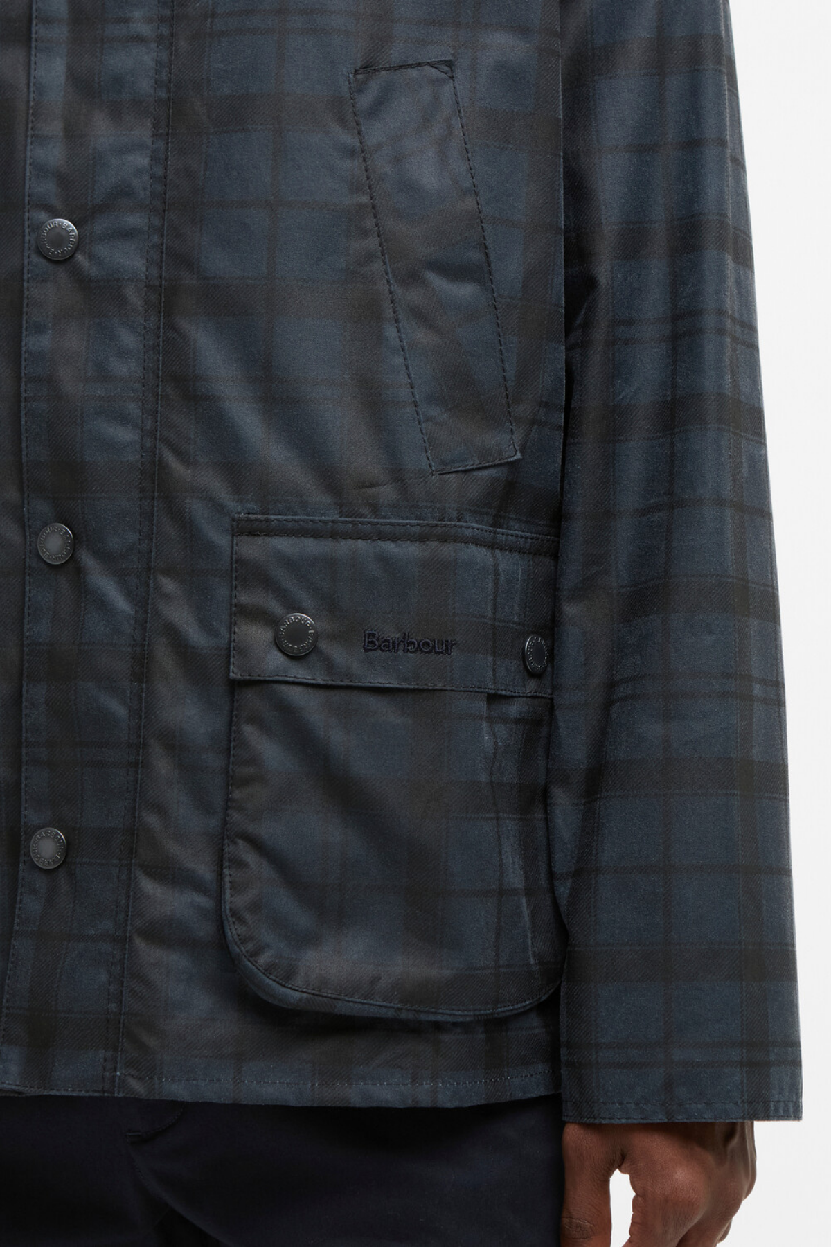 Barbour Tartan Ambleside Yağlı Ceket NY75 Navy Tartan