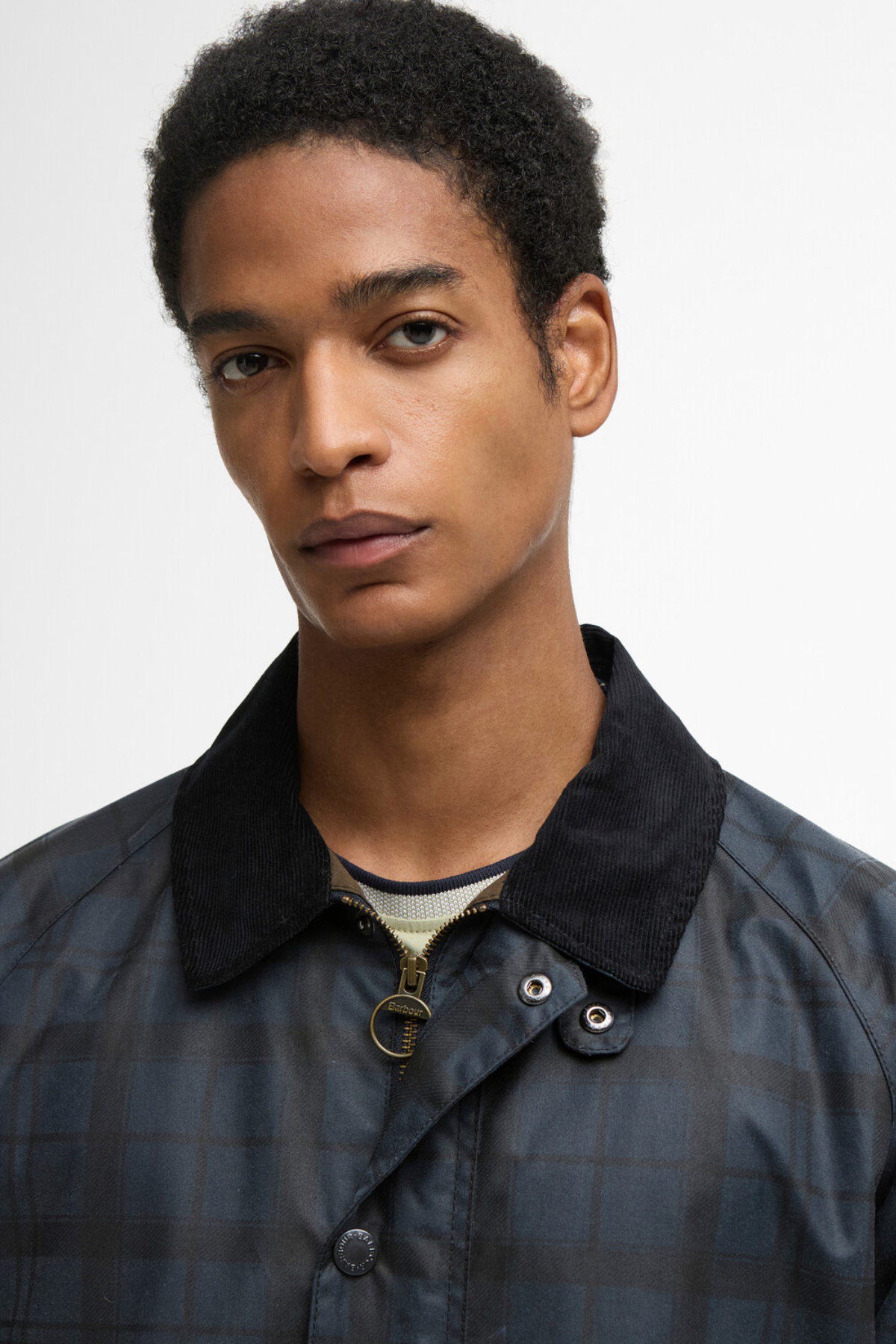 Barbour Tartan Ambleside Yağlı Ceket NY75 Navy Tartan
