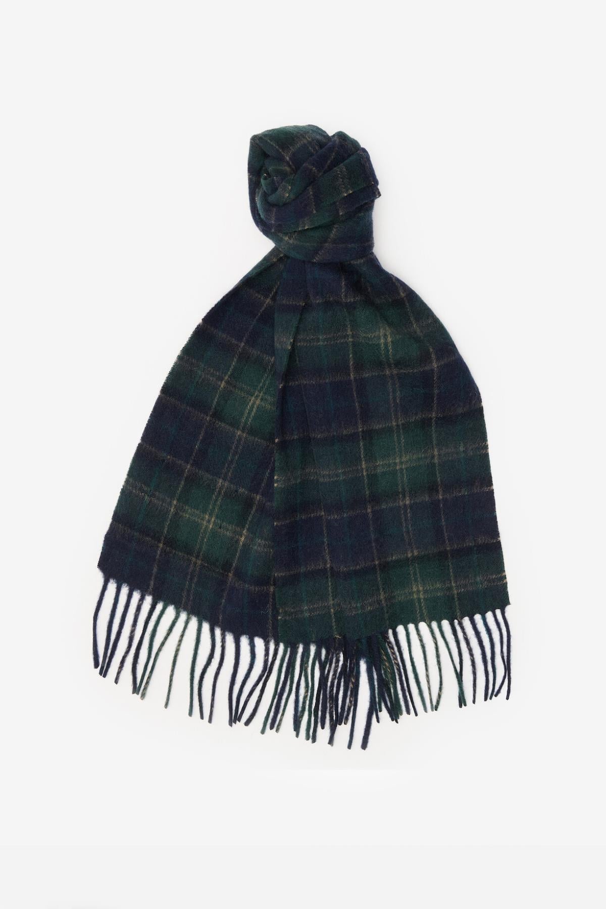 Barbour Tartan Atkı ve Eldiven Hediye Seti NY91 Green Loch Tartan