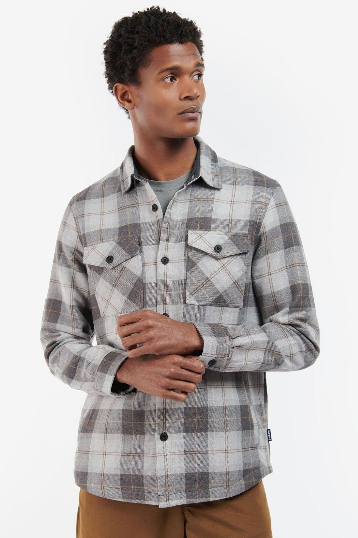 Barbour Tartan Cannich Overshirt TN86 Greystone